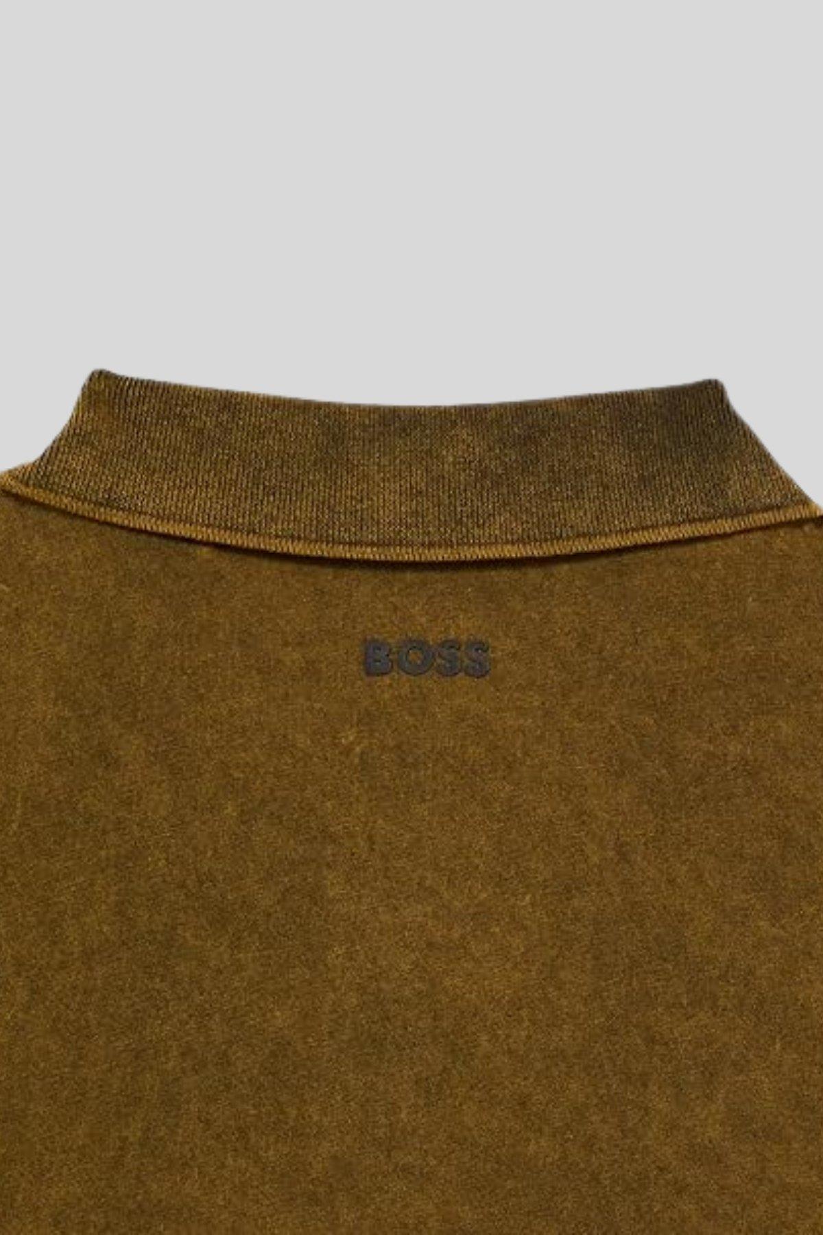 Boss Polo Yaka Erkek T-Shirt Bej