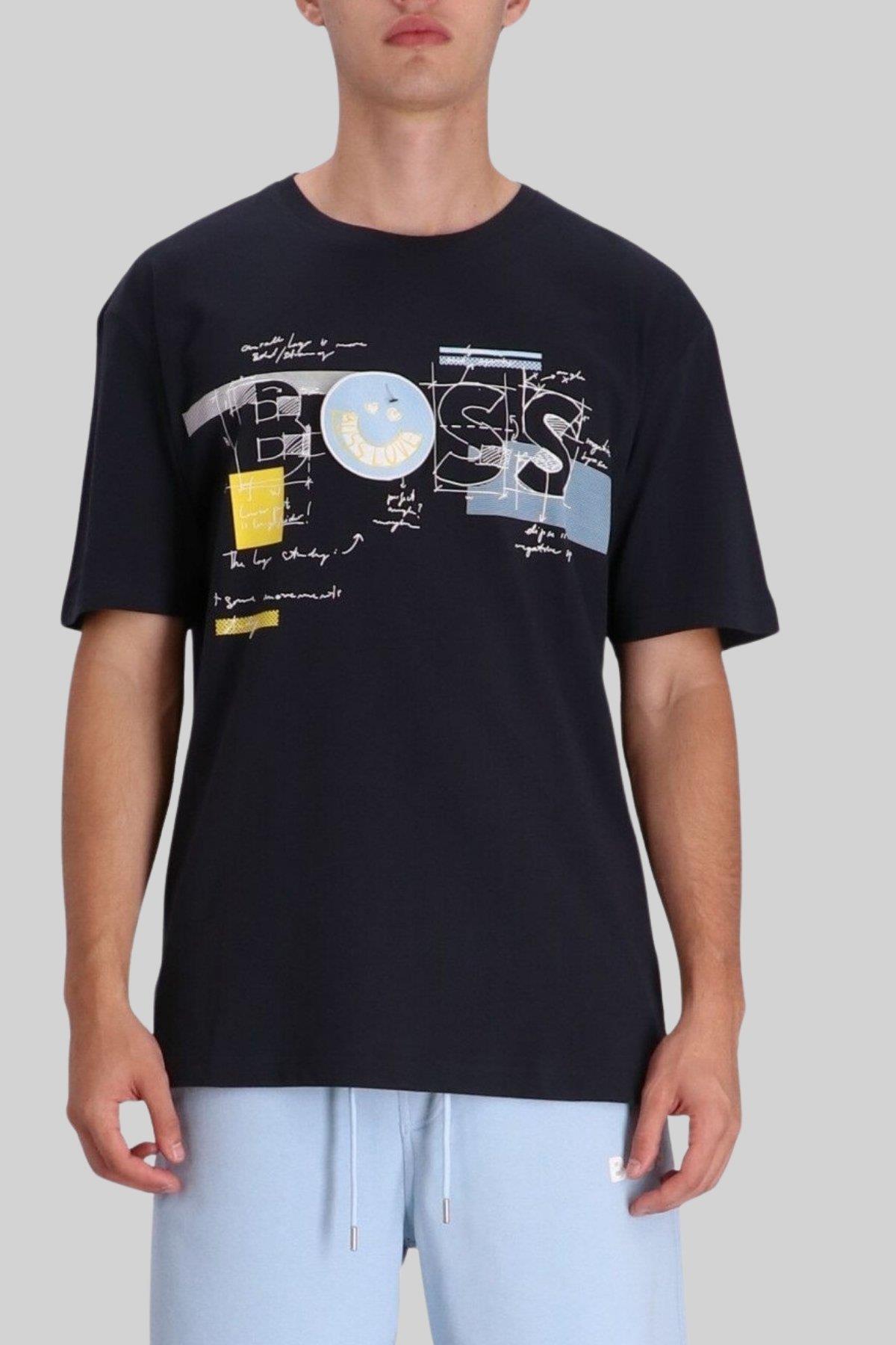 Boss Regular Fit Bisiklet Yaka Erkek T-Shirt Lacivert