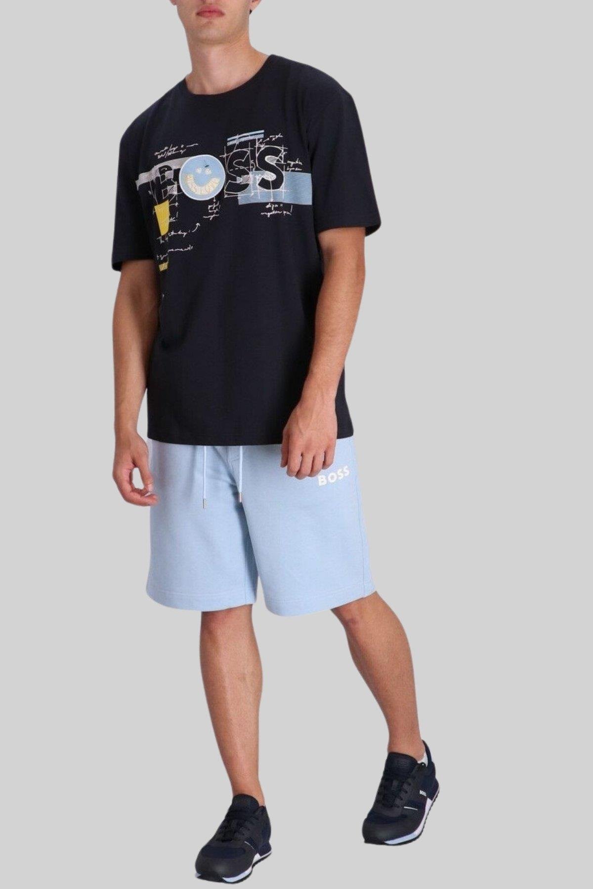 Boss Regular Fit Bisiklet Yaka Erkek T-Shirt Lacivert