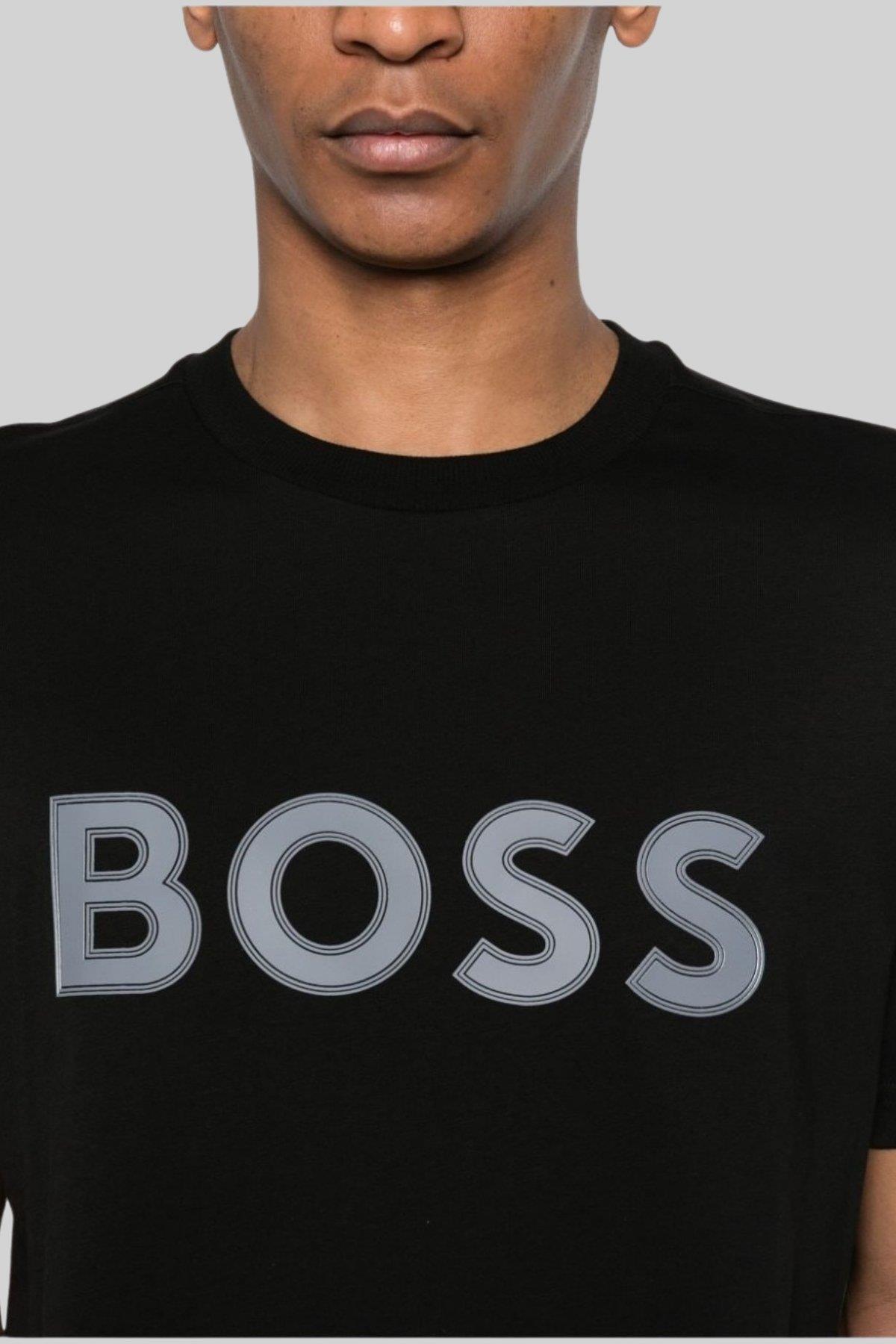 Boss Regular Fit Bisiklet Yaka Erkek T-Shirt Siyah