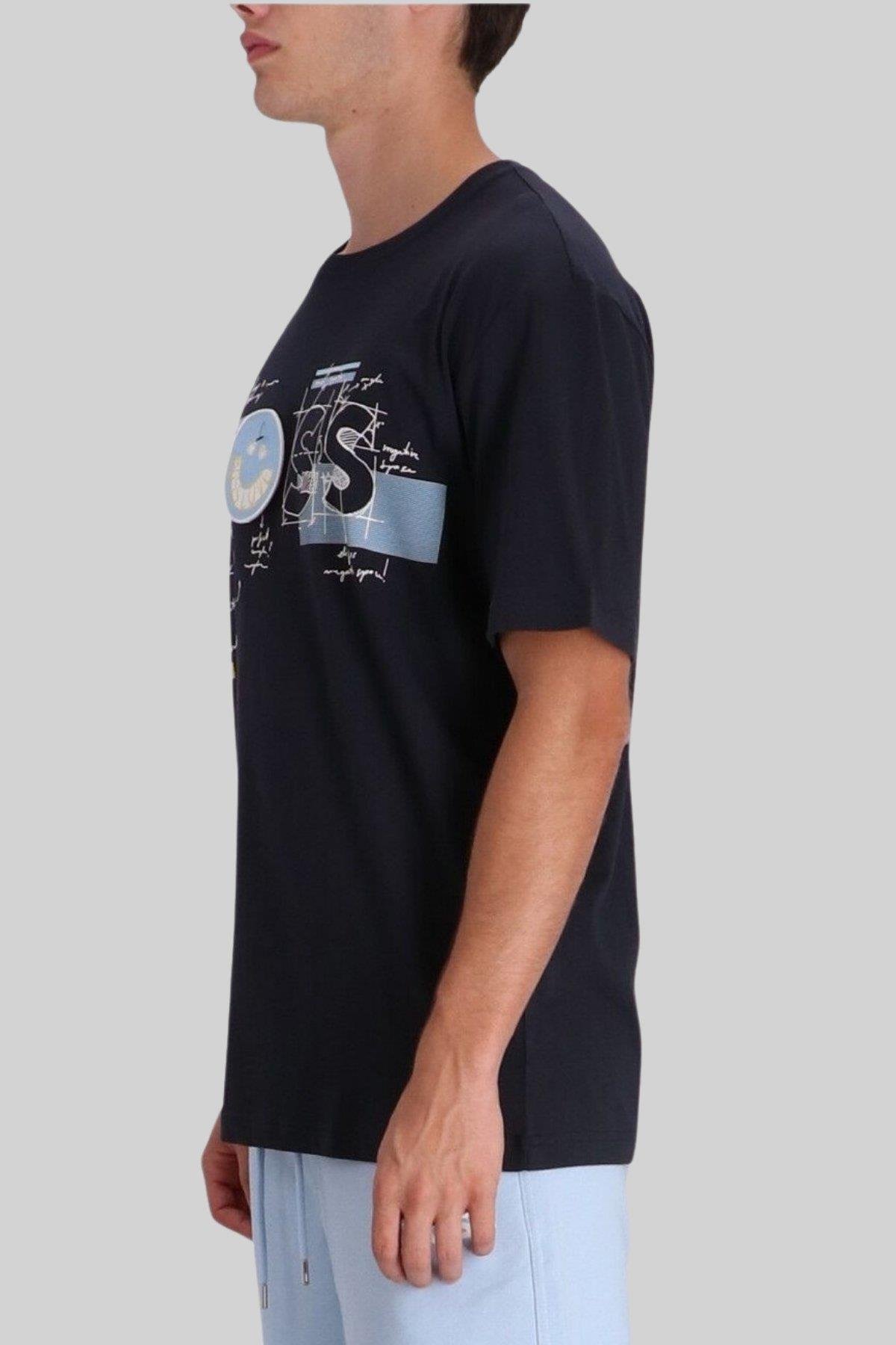 Boss Regular Fit Bisiklet Yaka Erkek T-Shirt Lacivert