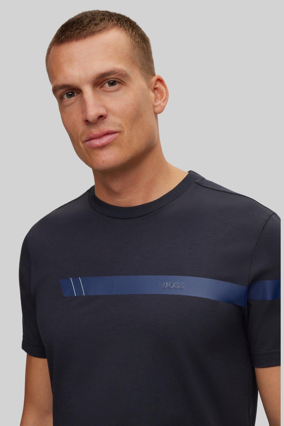 Boss Regular Fit Bisiklet Yaka Erkek T-Shirt Lacivert
