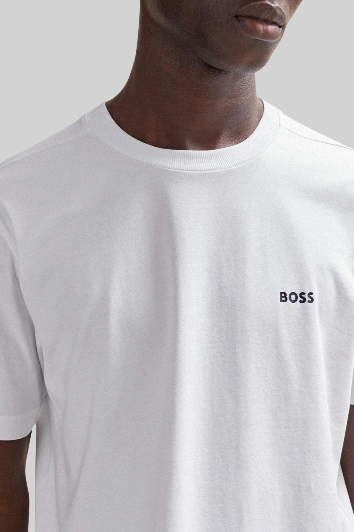 Boss Regular Fit Bisiklet Yaka Erkek T-Shirt Beyaz