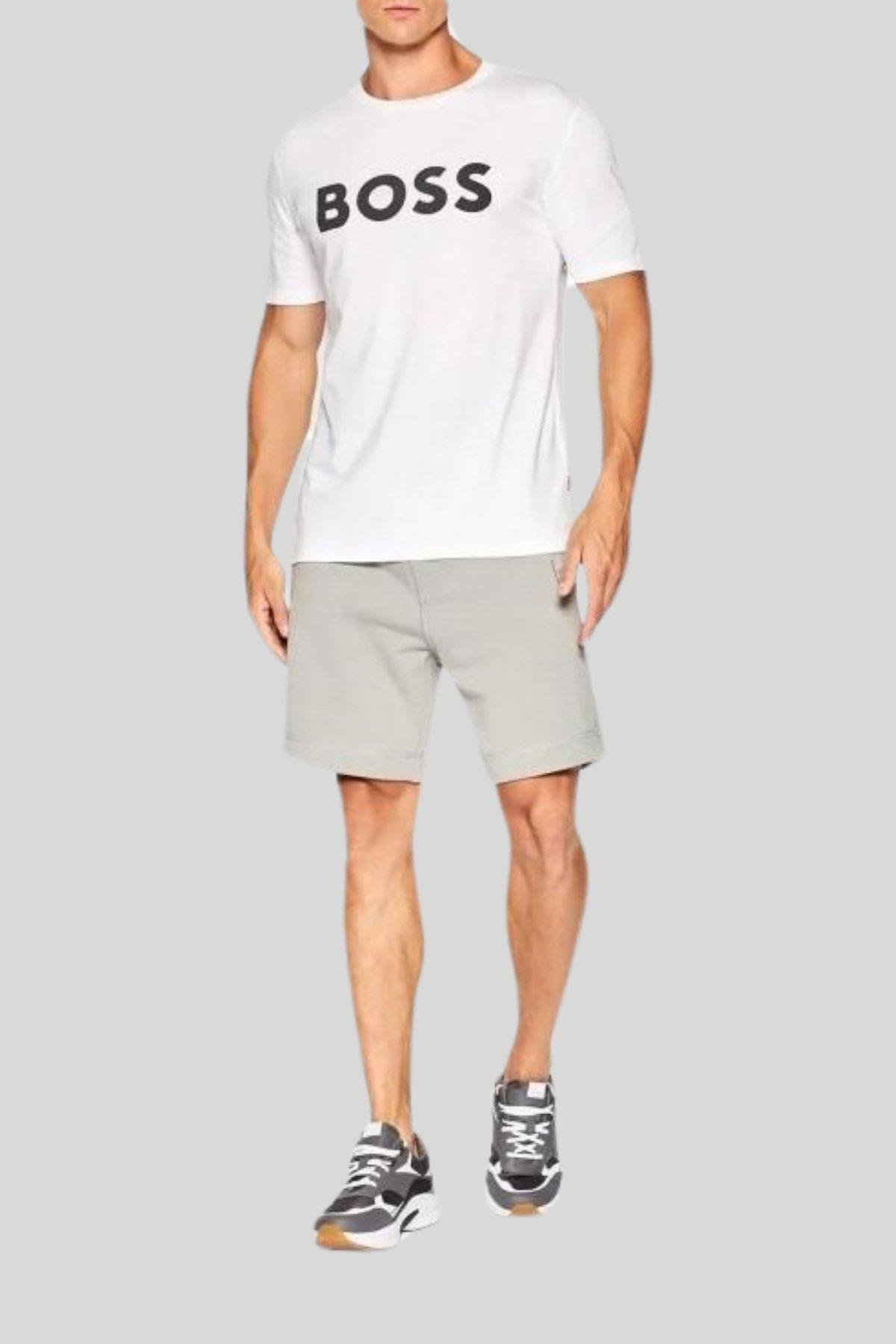 Boss Regular Fit Bisiklet Yaka Erkek T-Shirt Beyaz