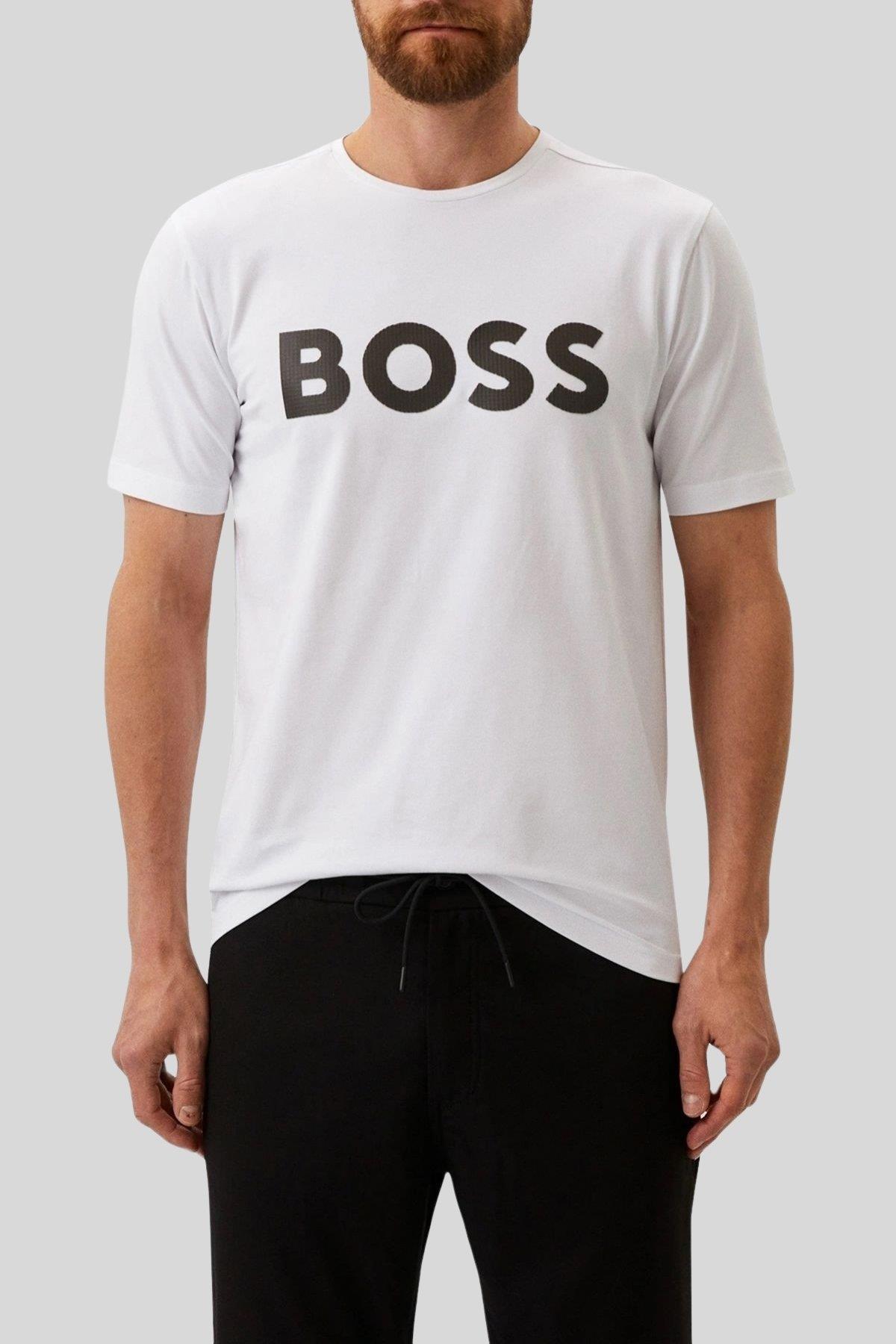 Boss Regular Fit Bisiklet Yaka Erkek T-Shirt Beyaz