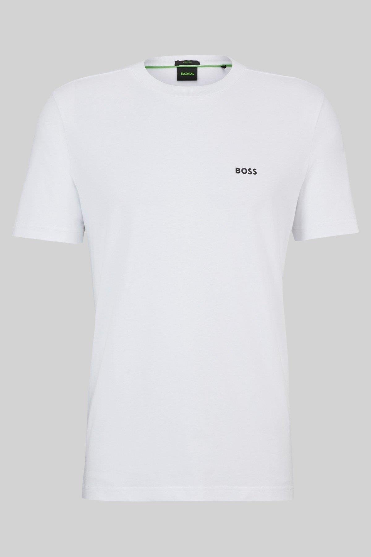 Boss Regular Fit Bisiklet Yaka Erkek T-Shirt Beyaz