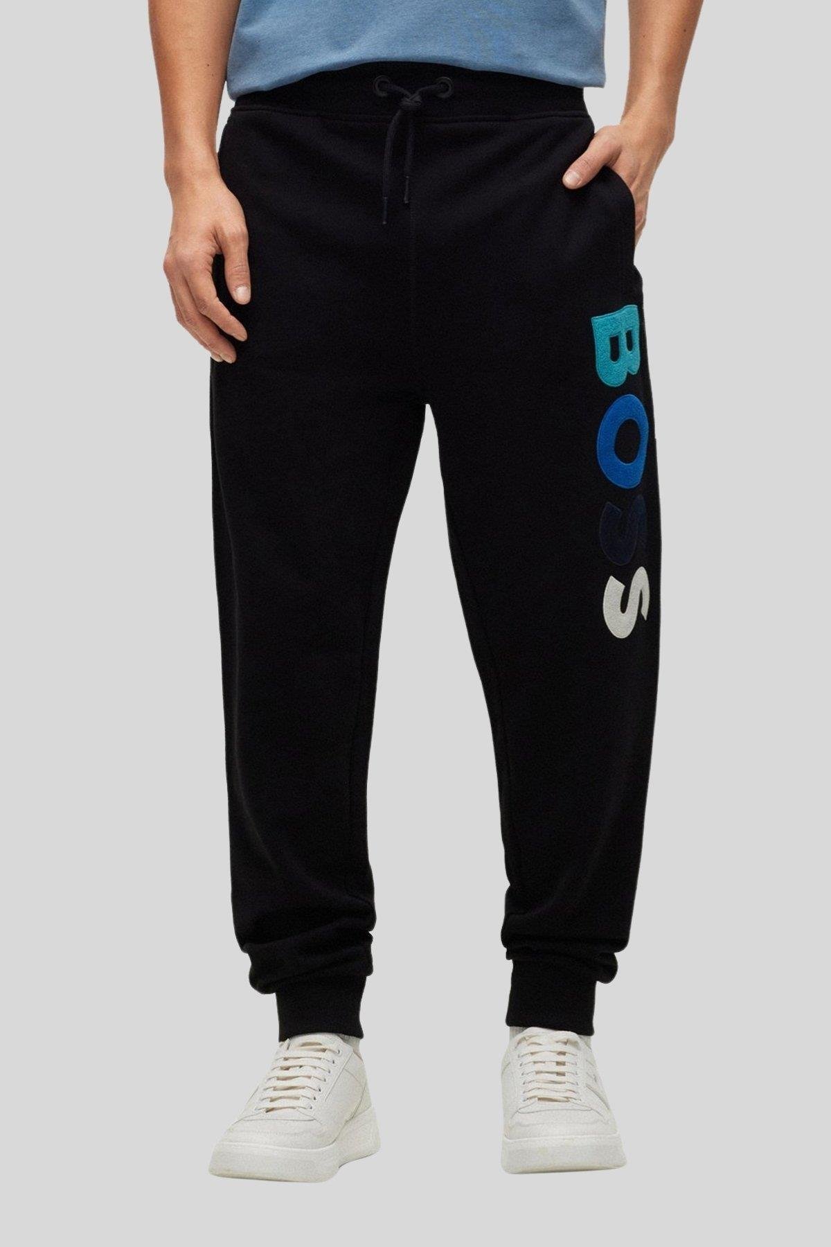 Boss Regular Fit Cepli Jogger Erkek Pantolon Siyah