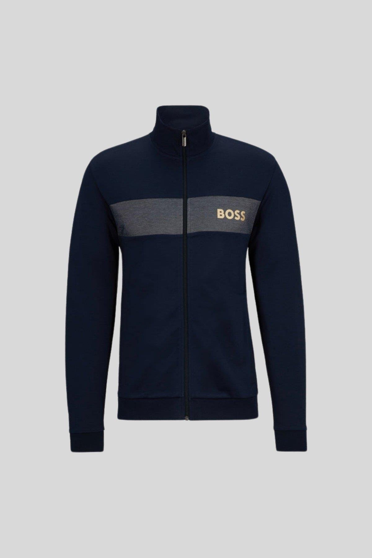 Boss Regular Fit Dik Yaka Erkek Spor Ceket Lacivert