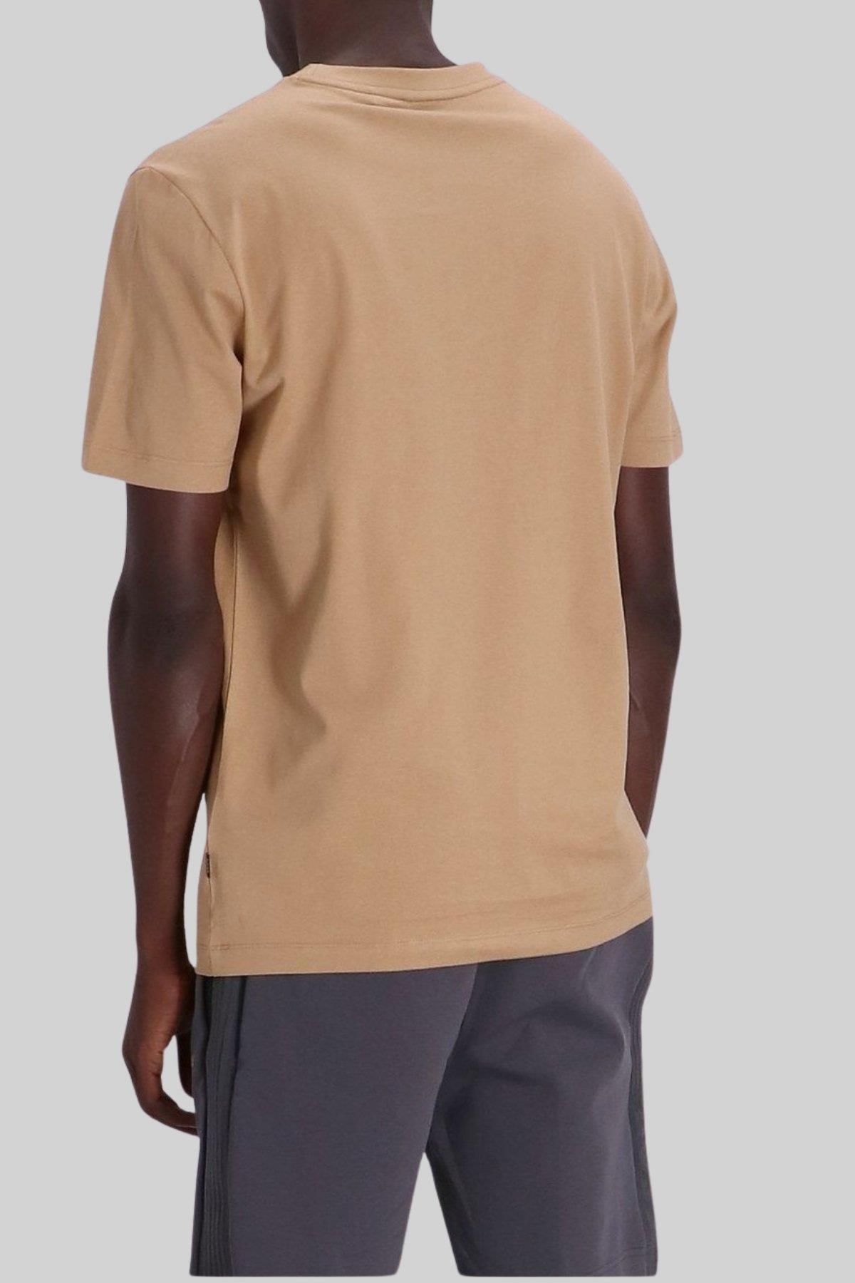 Boss Regular Fit Düz Bisiklet Yaka Erkek T-Shirt Bej