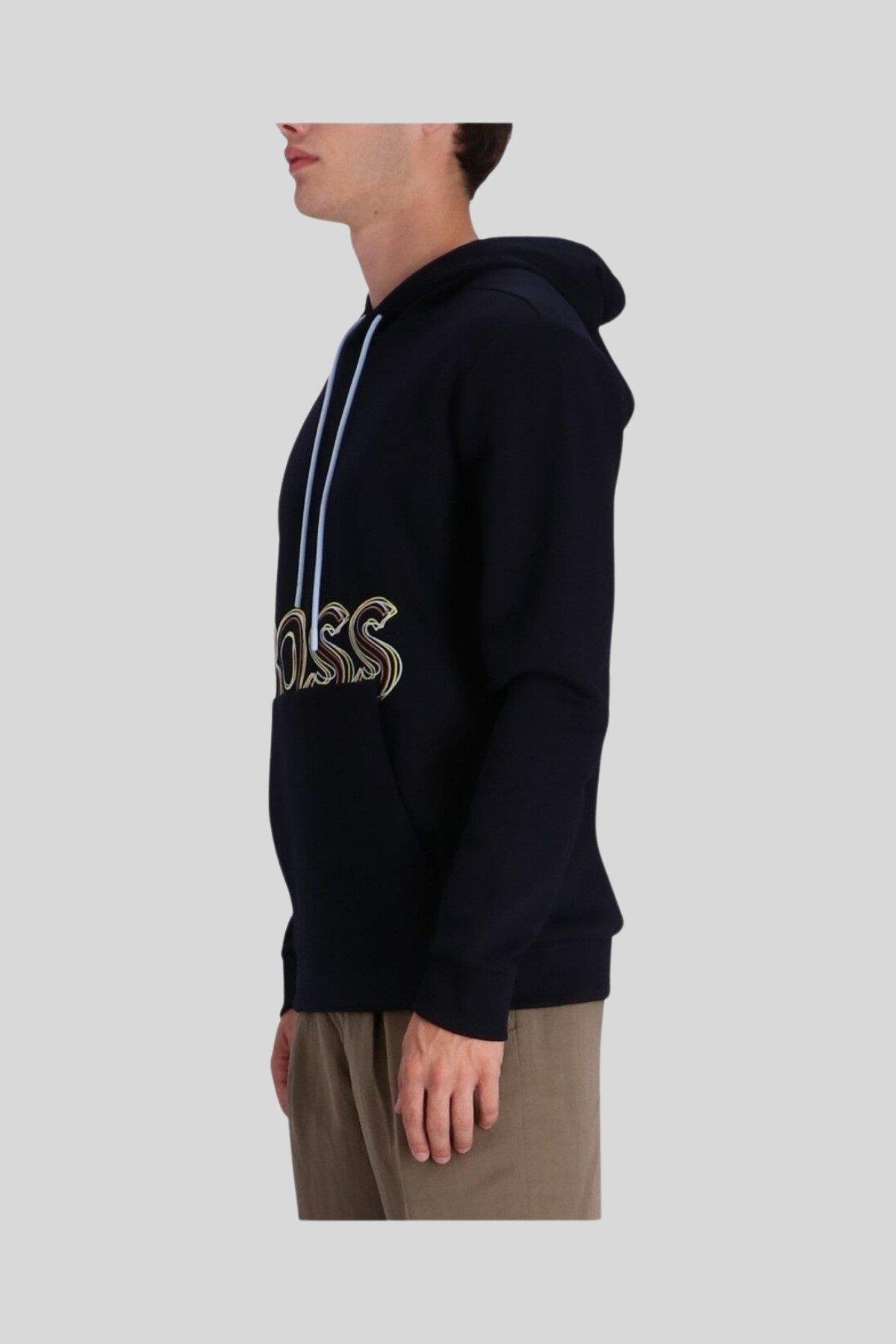 Boss  Regular Fit Kapüşonlu Erkek Sweatshirt Siyah