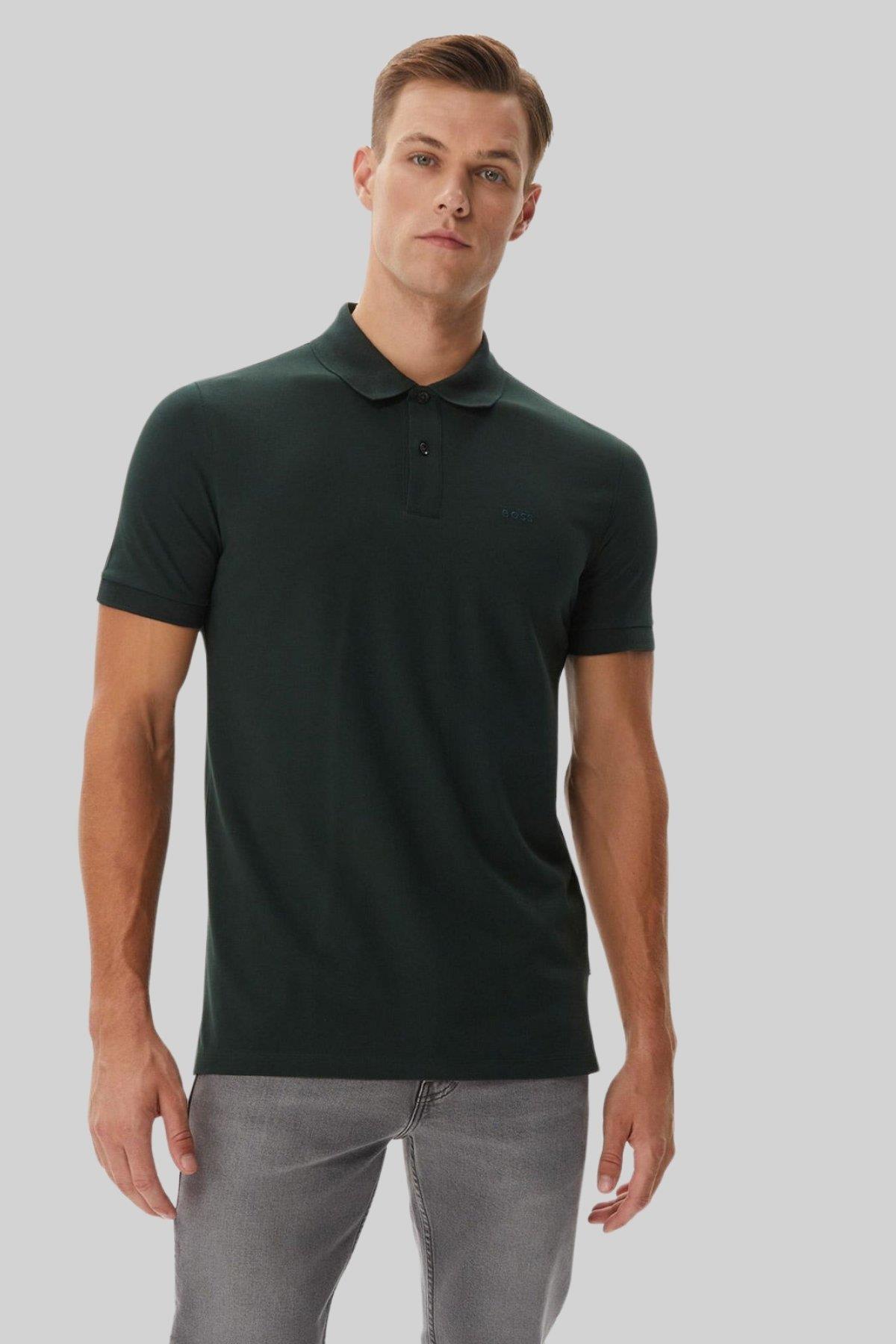 Boss Regular Fit Pallas Polo Yaka T-Shirt Yeşil