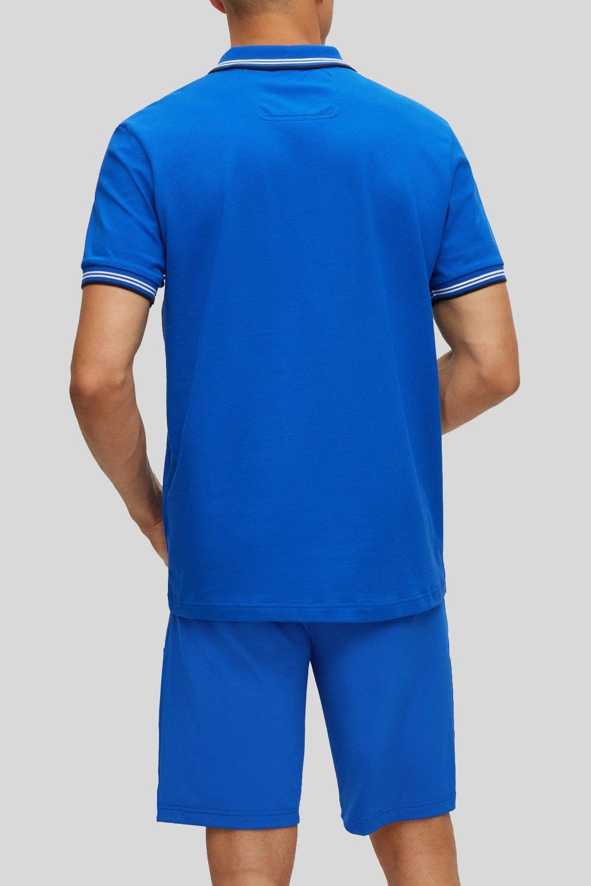 Boss Slim Fit Paul Curved Polo Yaka T-Shirt Mavi