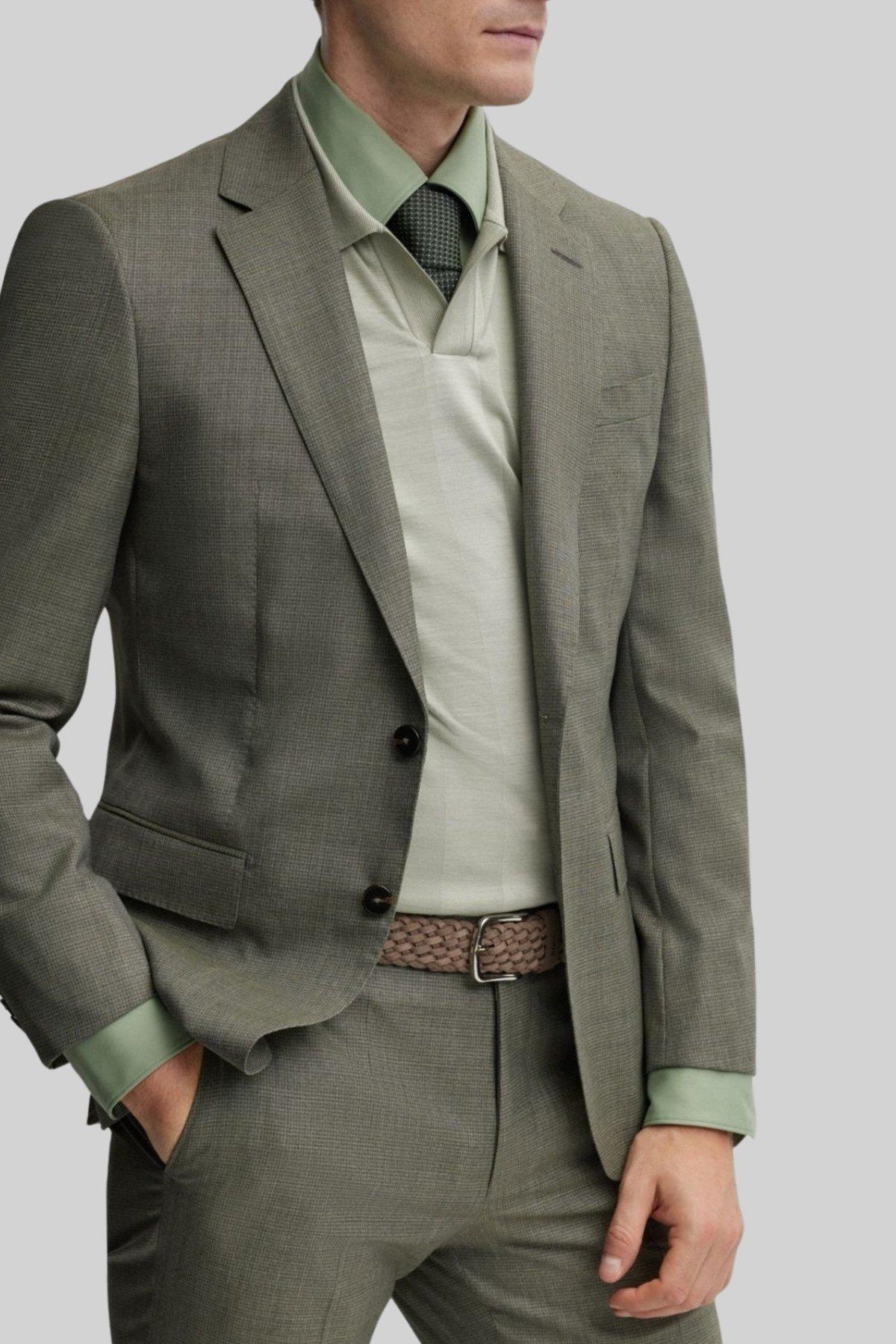 Boss Slim Fit Takım Yeşil