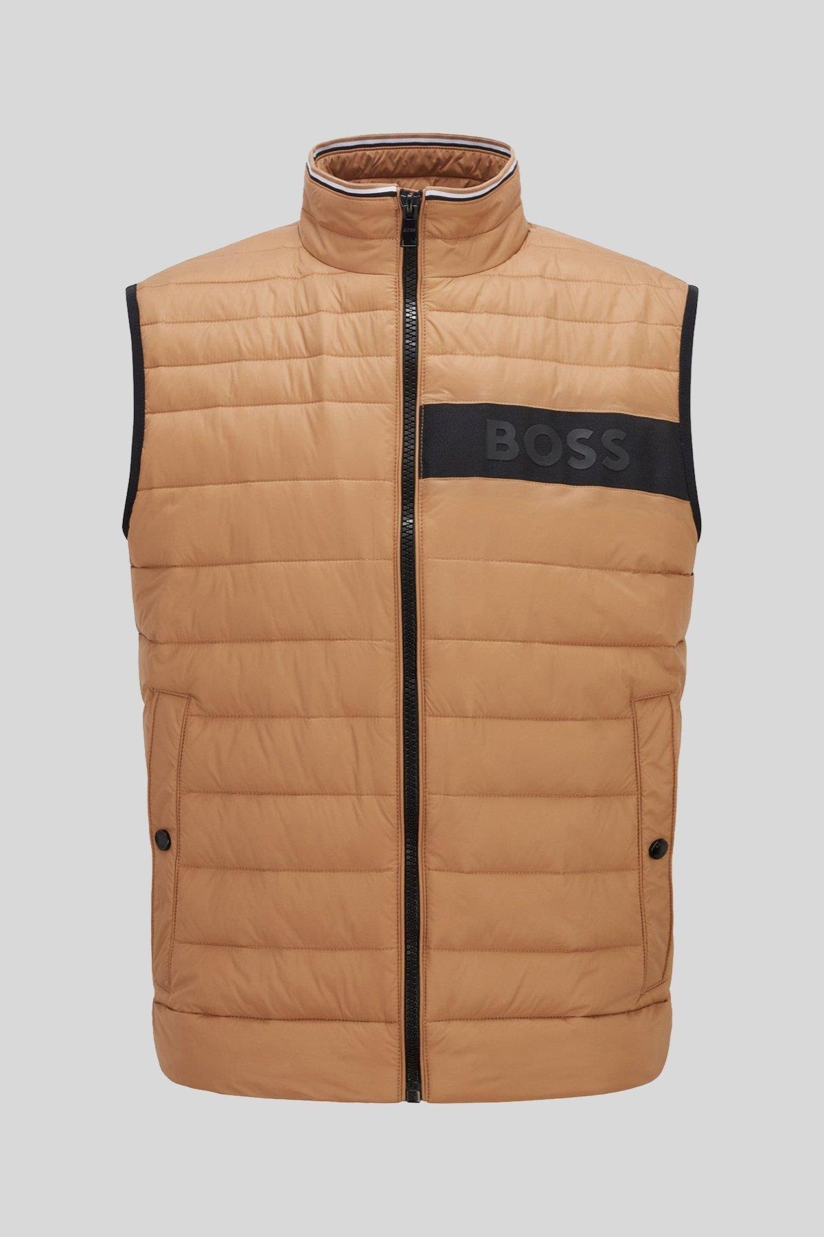 Boss Su Geçirmez Regular Fit Erkek Şişme Yelek Bej