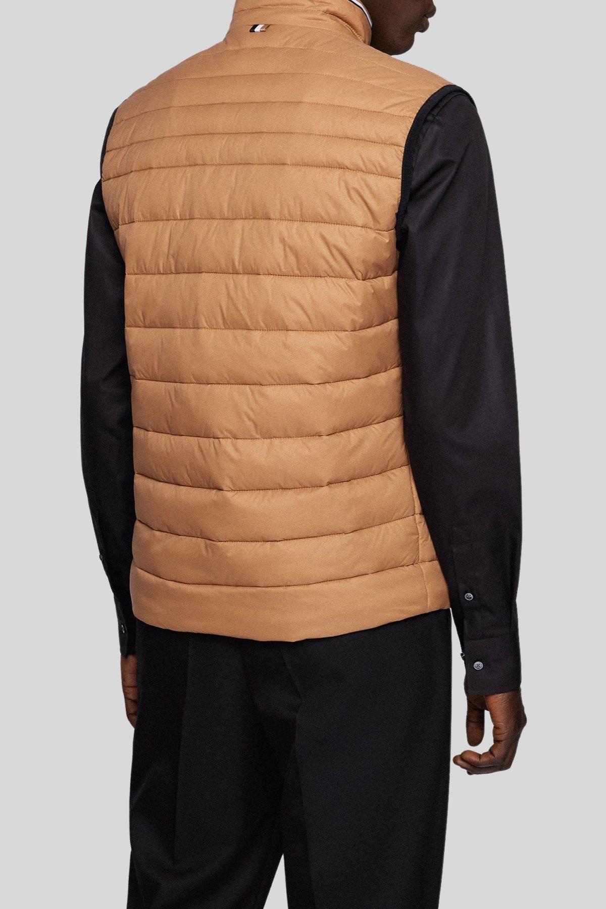 Boss Su Geçirmez Regular Fit Erkek Şişme Yelek Bej