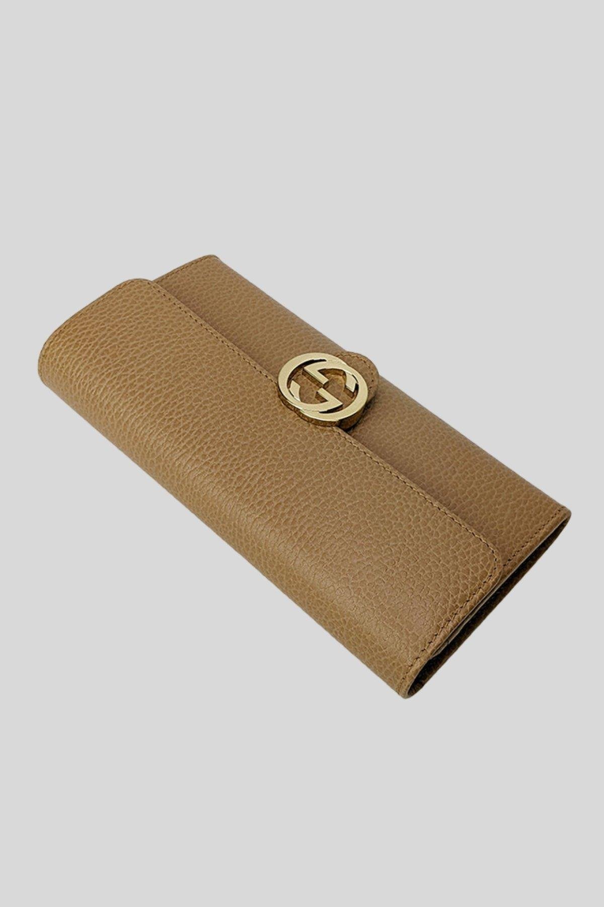 Gucci Kadın Icon GG Kilitli Cüzdan Bej