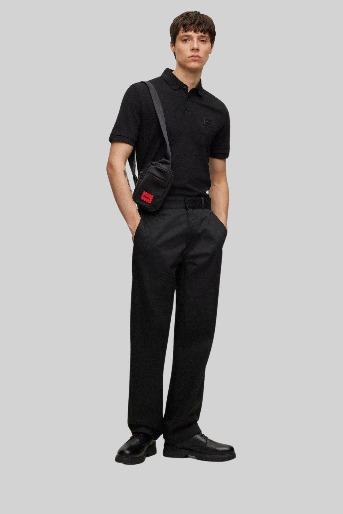 Hugo Boss Slim Fit Polo Yaka Erkek T-Shirt Siyah