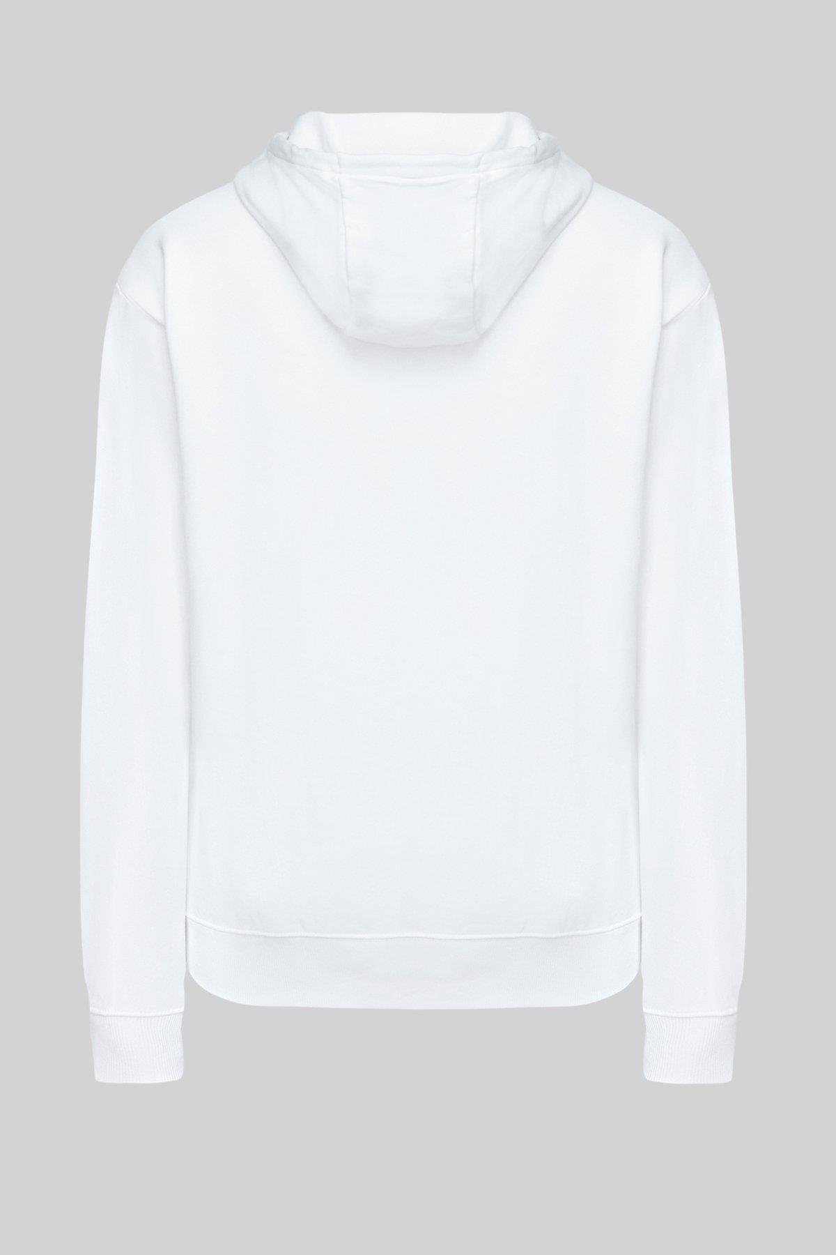 Hugo Dalegre Marka Logo Baskılı Erkek Sweatshirt Beyaz