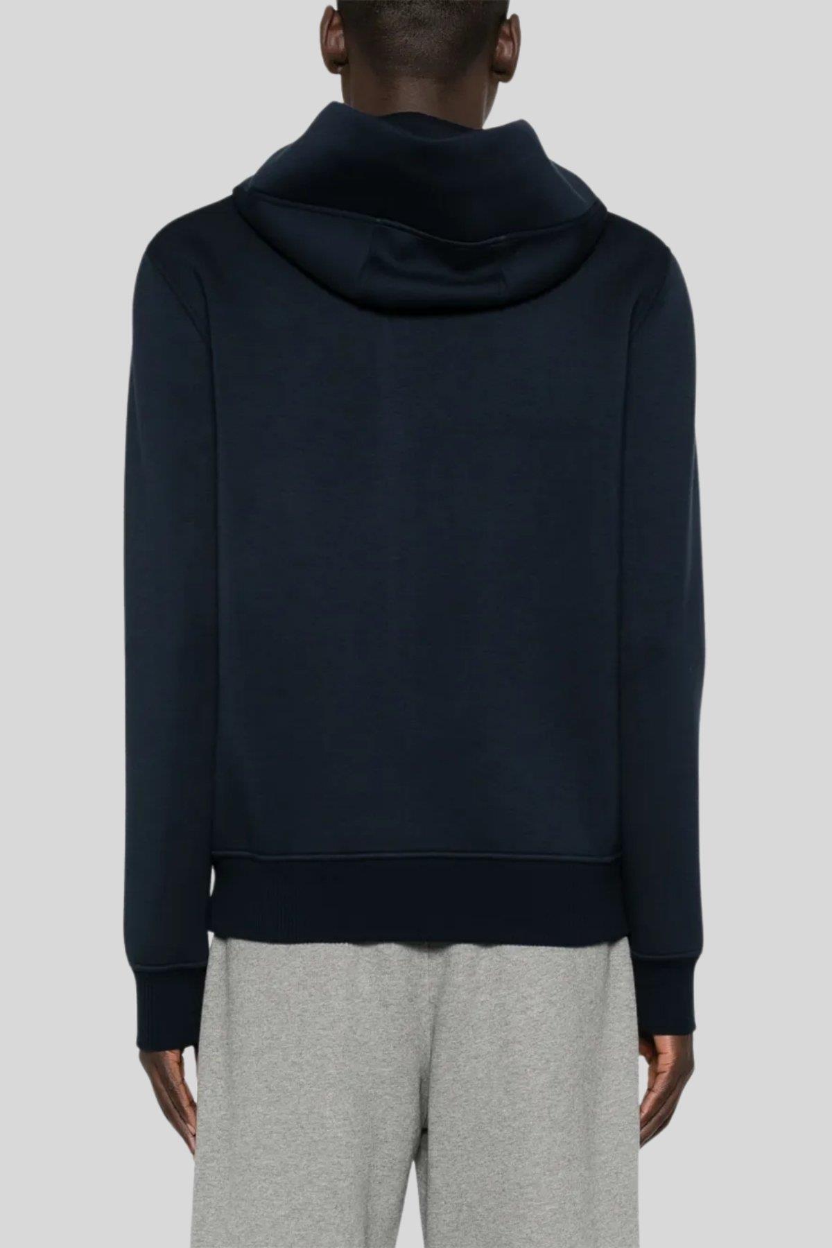 Kiton Erkek Kapşonlu Sweatshırt Mavi