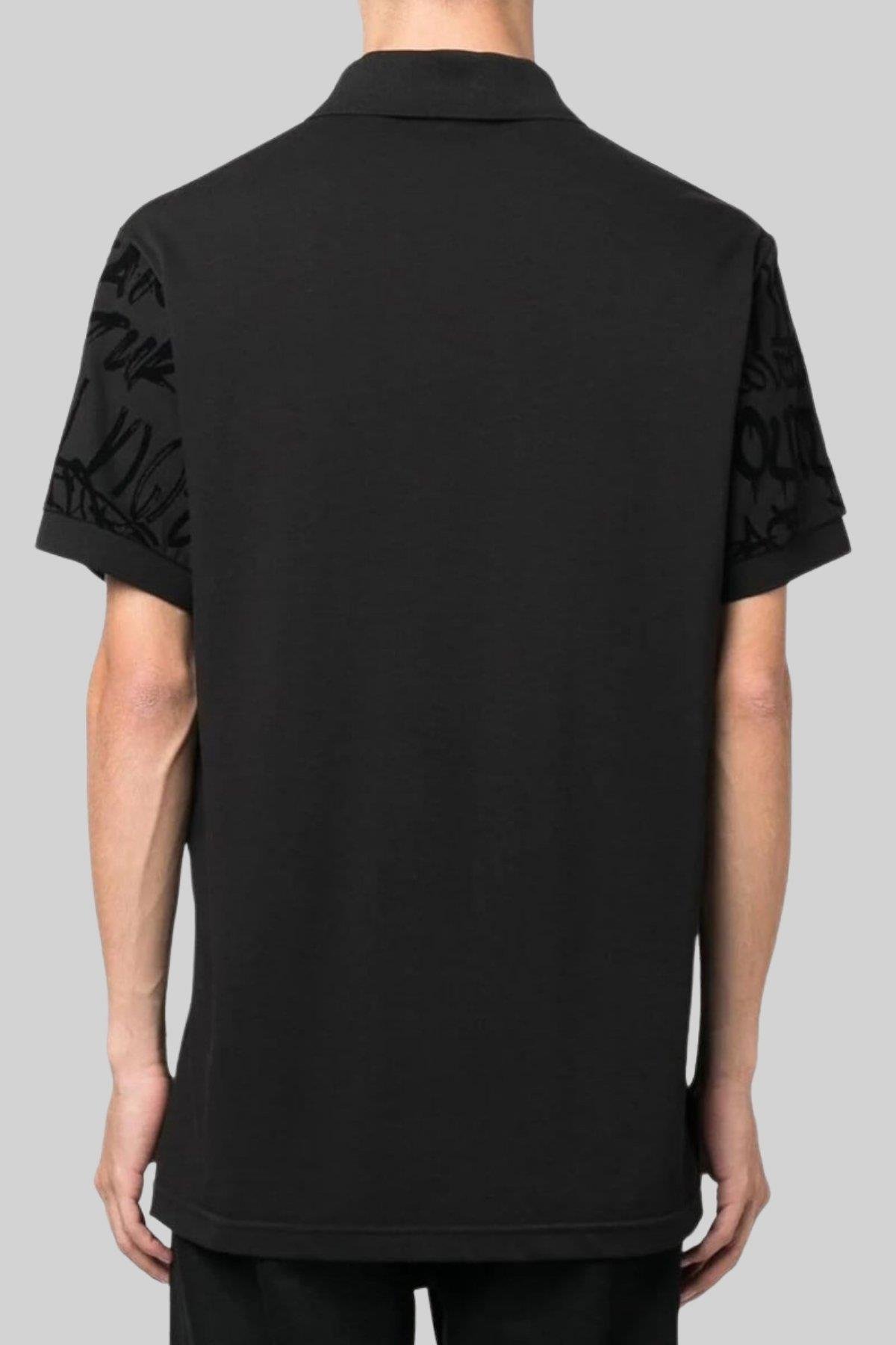 Versace Jeans Couture Erkek Polo Yaka T-Shirt Siyah