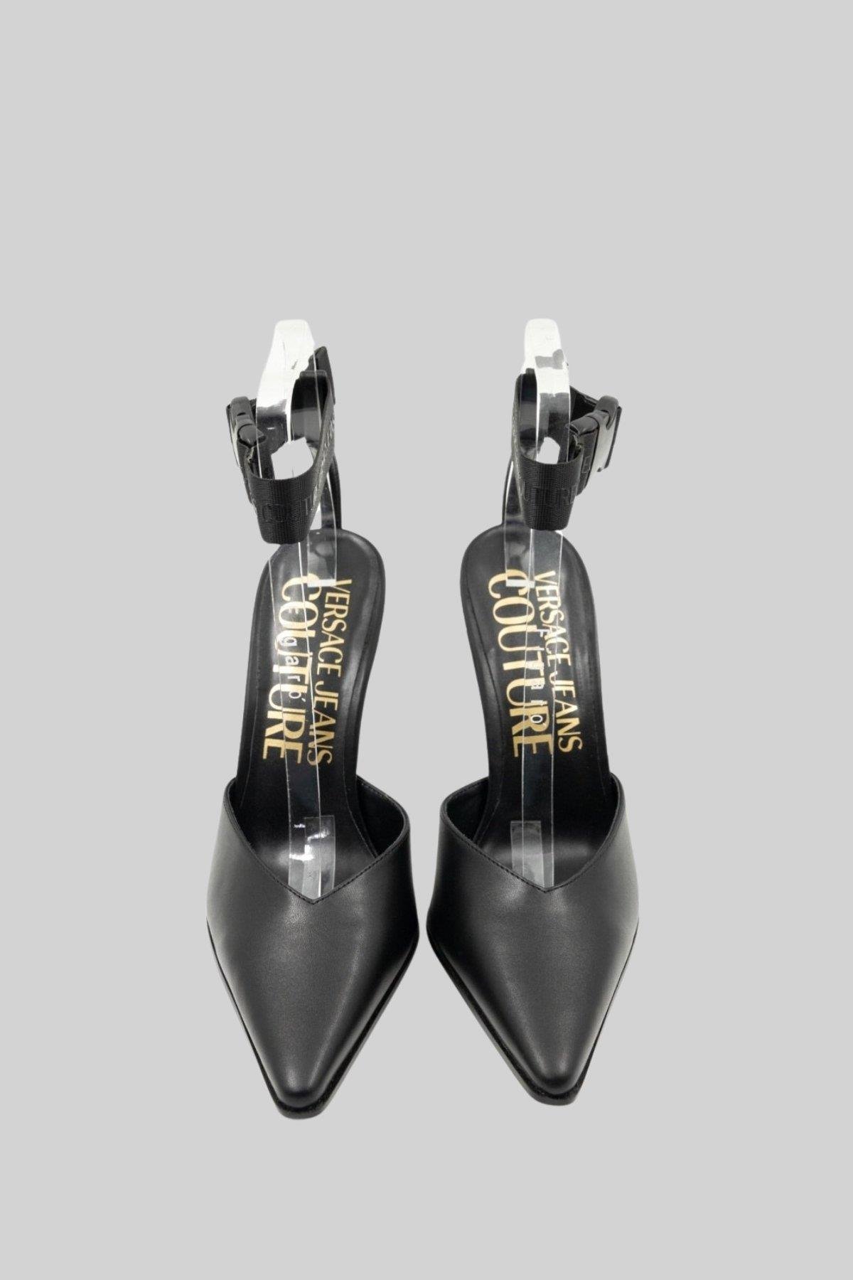 Versace Jeans Couture Kadın Stiletto Topuklu Ayakkabı Siyah