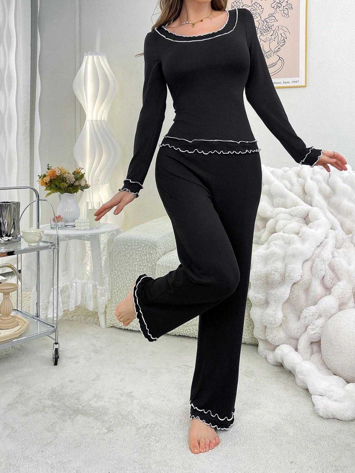 Bella Notte Siyah Uzun Kollu Pijama Takımı 7177