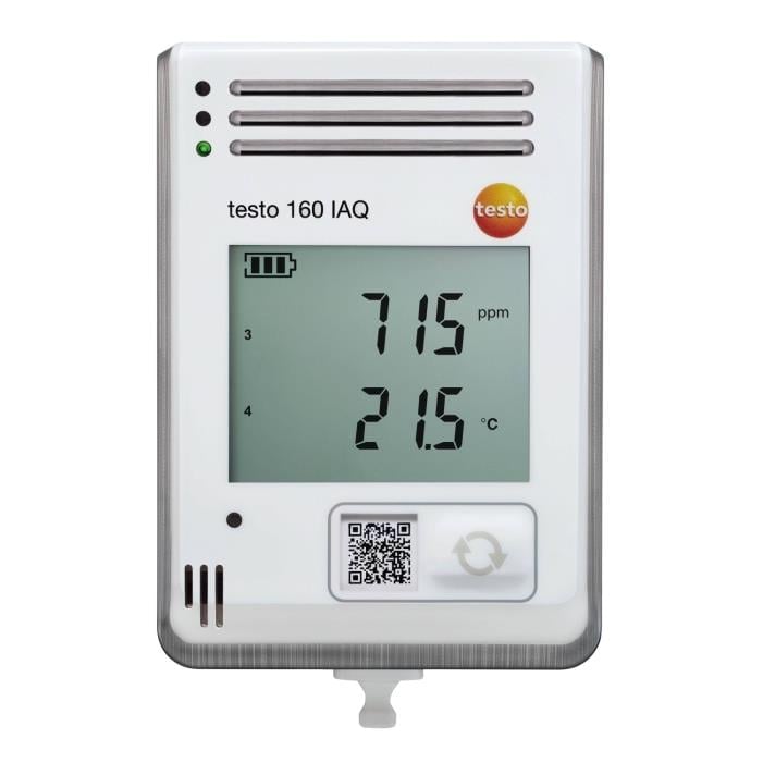 Testo 160 Iaq - Ekranlı Ve Sıcaklık, Nem, Co2 Ve Atmosferik Basınç İçin Entegre Sensörlü Kablosuz Veri Kayıt Cihazı