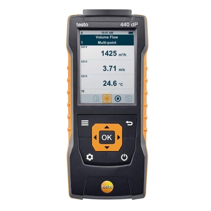 Testo 440 Dp - Fark Basınç Sensörü İçeren Hava Hızı Ve İç Hava Kalitesi Ölçüm Cihazı