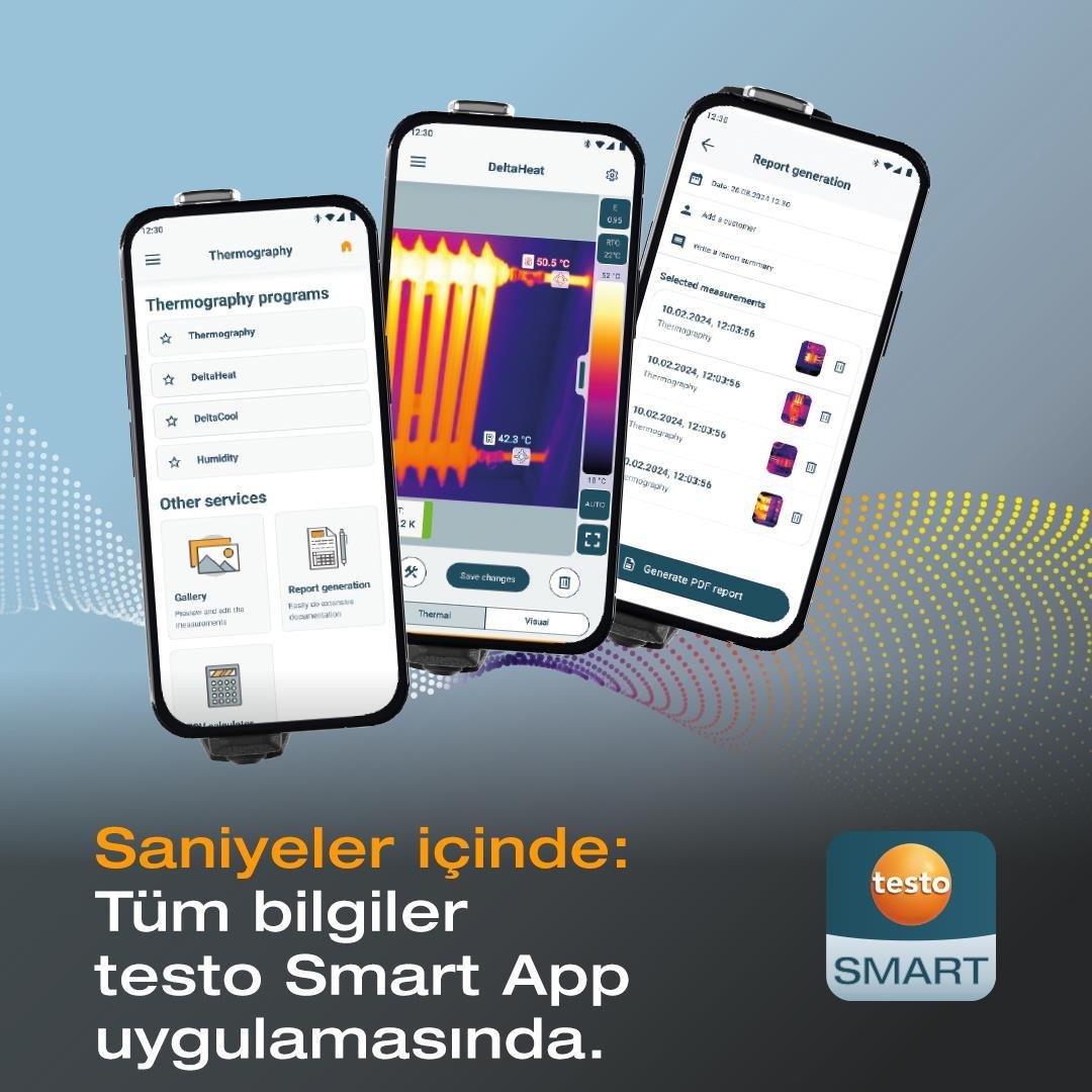 testo 860i - Akıllı telefonlar için kablosuz termal kamera 