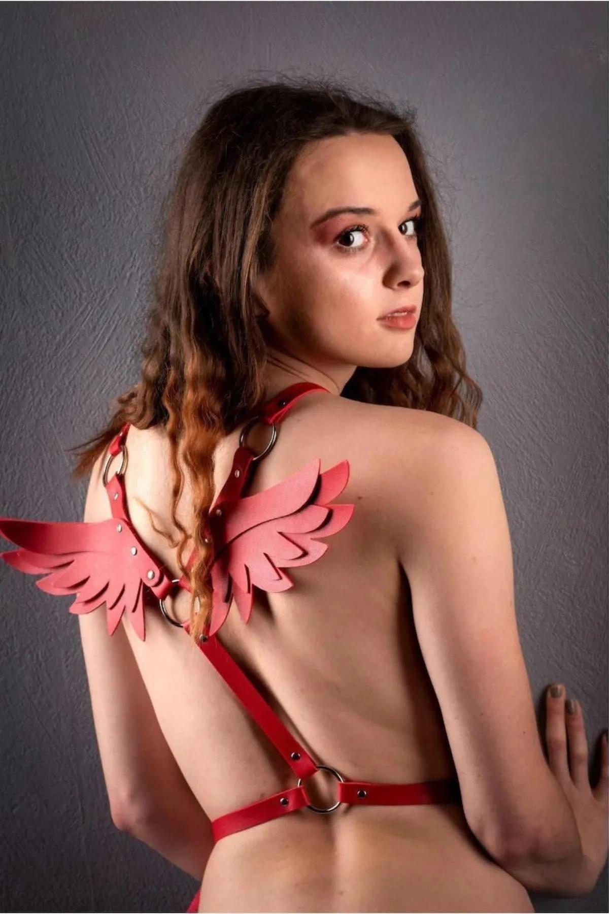 Bella Notte Kırmızı Seksi Harnes Takım GD-2019