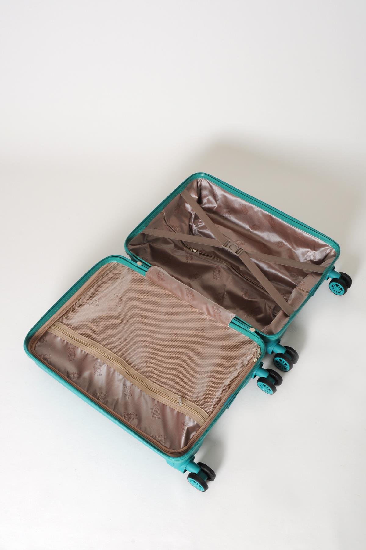Travel Polo 3'lü Valiz Seti Kırılmaz Cam Göbeği 1018