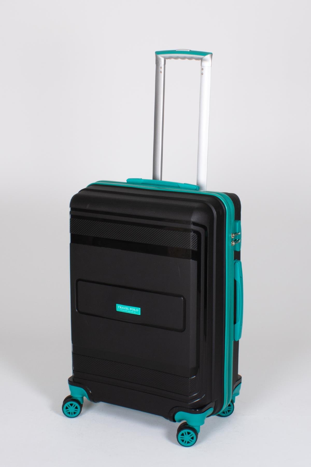 Travel Polo 3'lü Valiz Seti Kırılmaz Siyah Cam Göbeği 1017