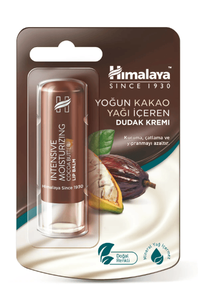 Himalaya Yoğun Nemlendirici Dudak Kremi, Kakao Yağı, Besleyici, %100 Doğal Renk, Silikon İçermez, 4,5 gr