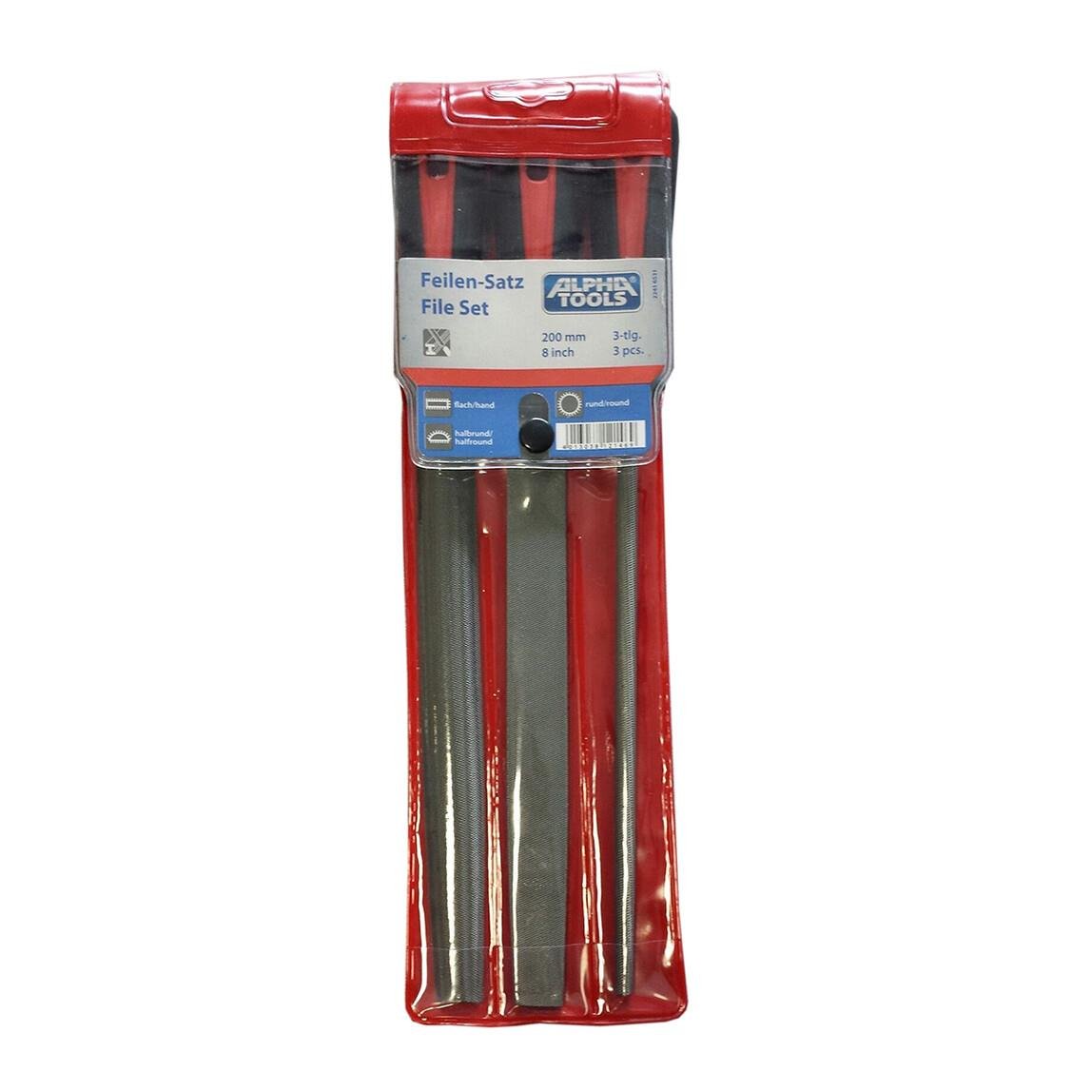 Alpha Tools 3 Parça 200 mm Eğe Seti