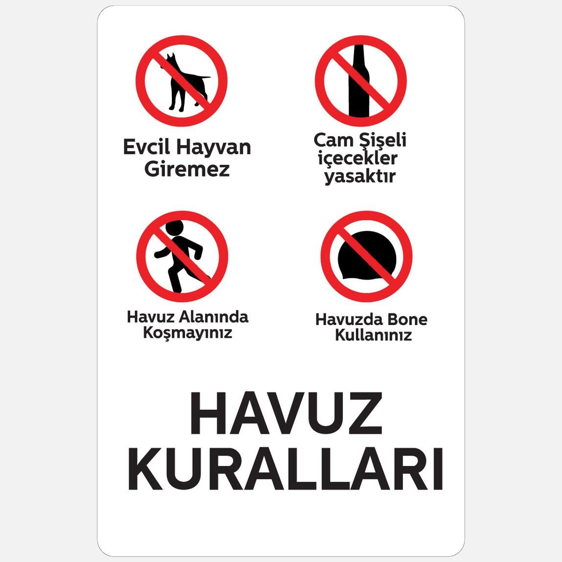 Ekstrafix Yul-428 25x35cm Havuz Kuralları
