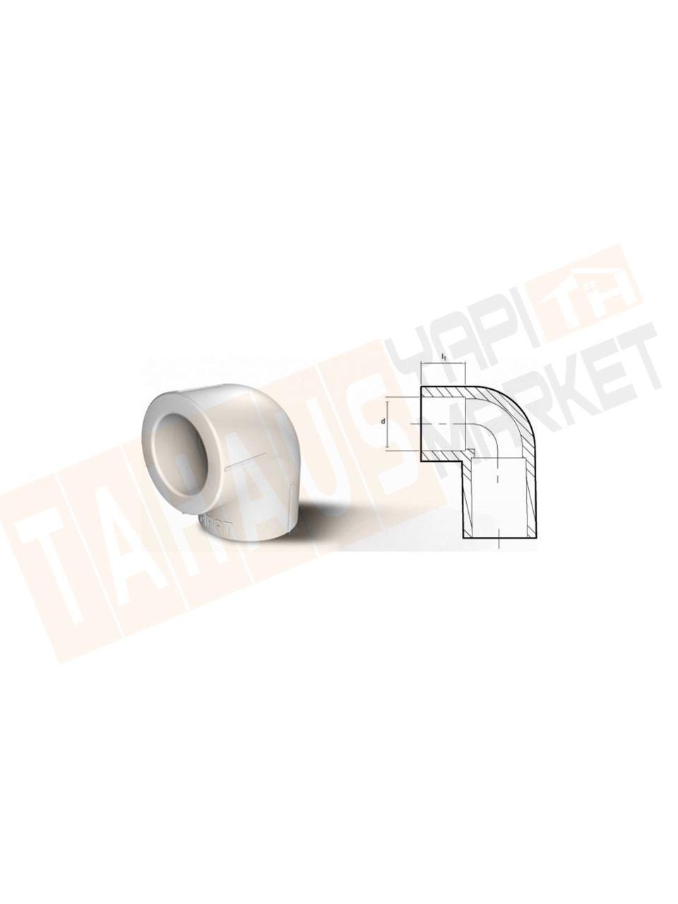 Fırat 20 mm PPRC Dirsek Boru 90° 