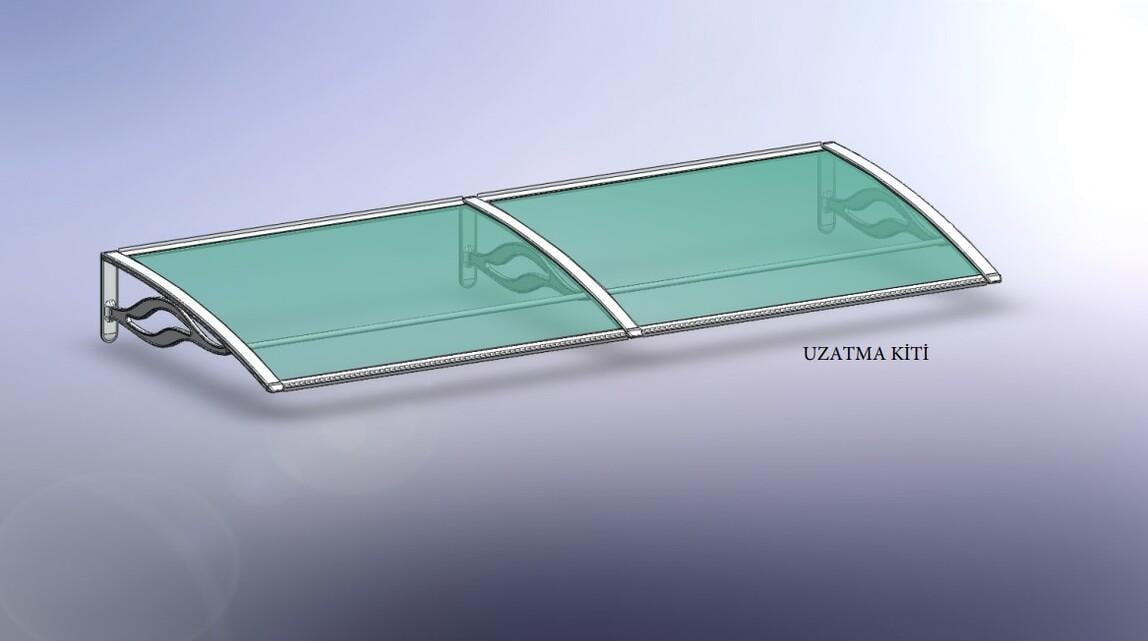 Global Tente Kapı Üstü Sundurma 120x100 Yeşil- Uzatma Kiti-Lüx Seri