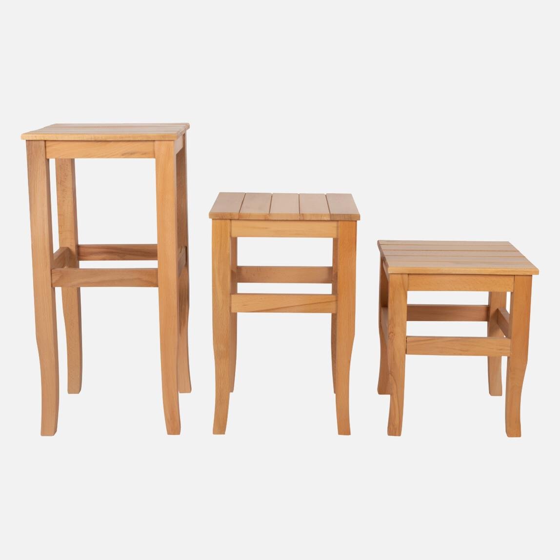 Hestia Ahşap Tabure Naturel 60 cm