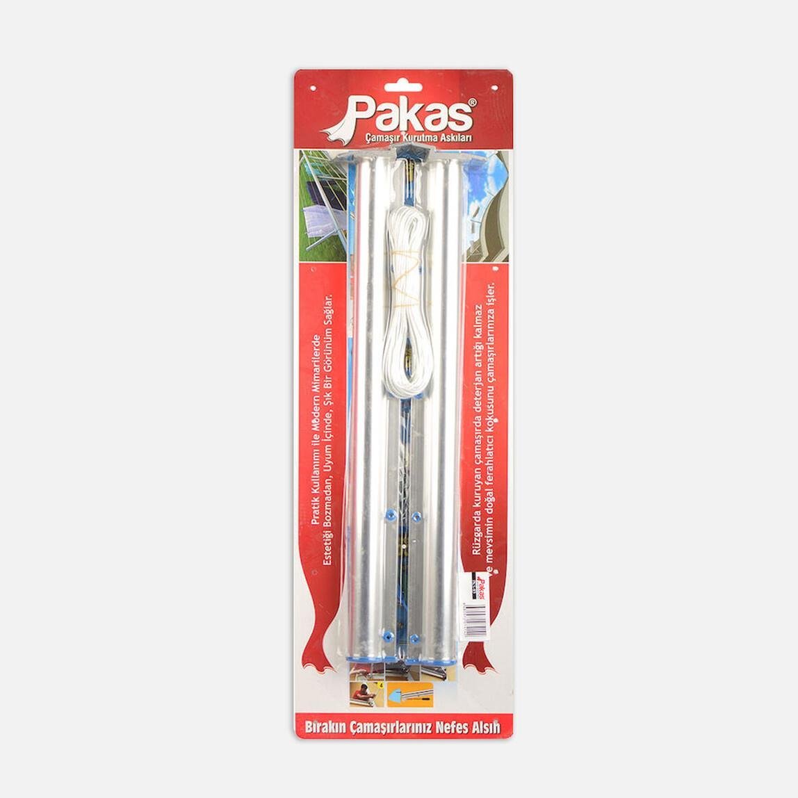 Pakas PKS 01-Z 50 cm Çek As Alüminyum Çamaşır Kurutmalık Beyaz