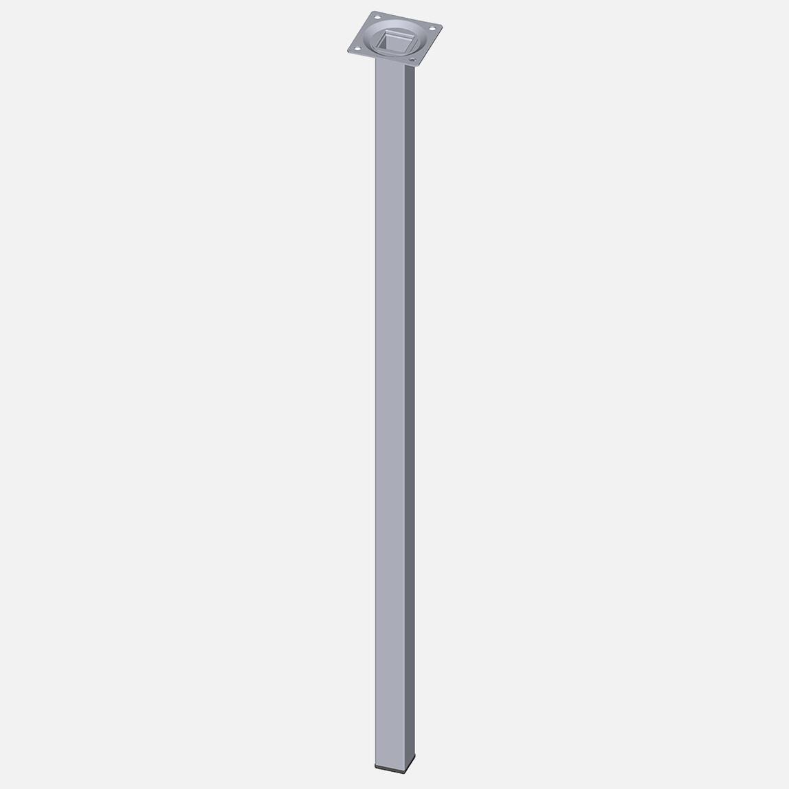 Regalux Masa Ayağı, Çelik boru kare, 700 mm krom
