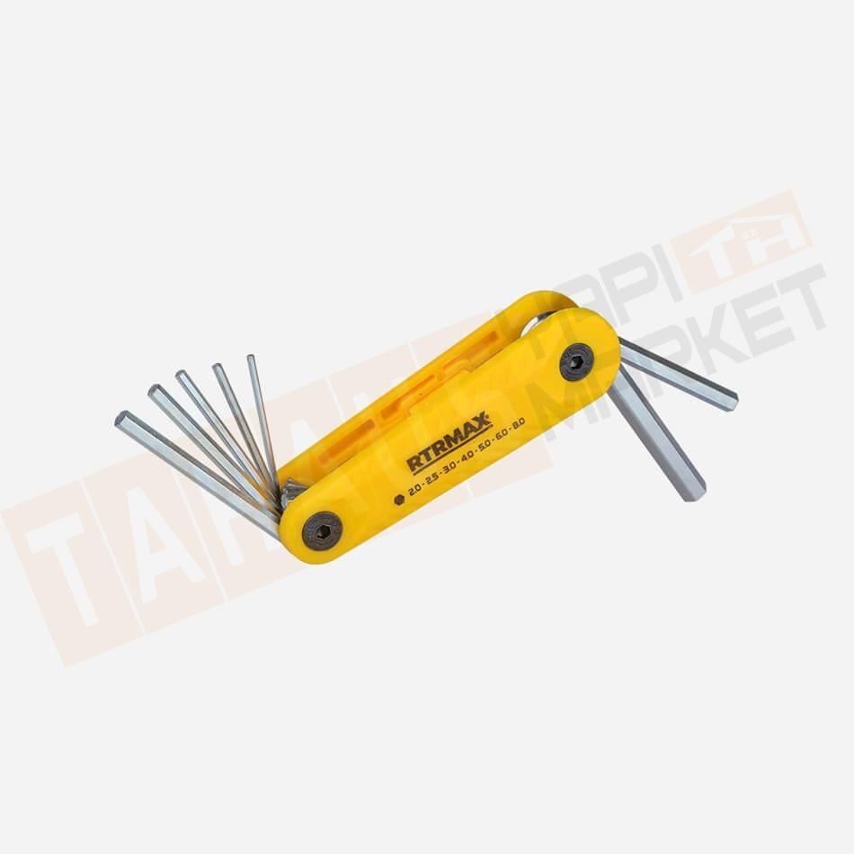 Rtrmax RH03847 Dy 7’li Hex Çakı Allen Anahtar Seti