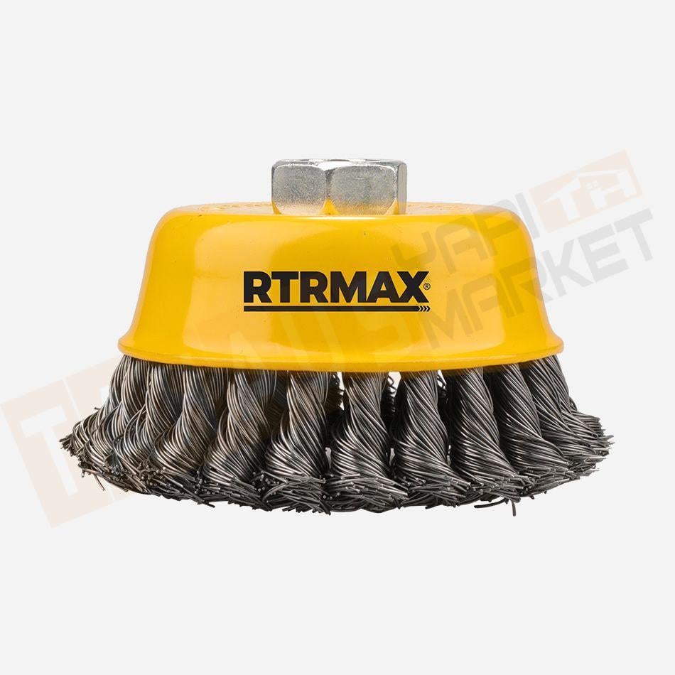 Rtrmax RH22110 Burgulu Çanak Fırça 100 mm