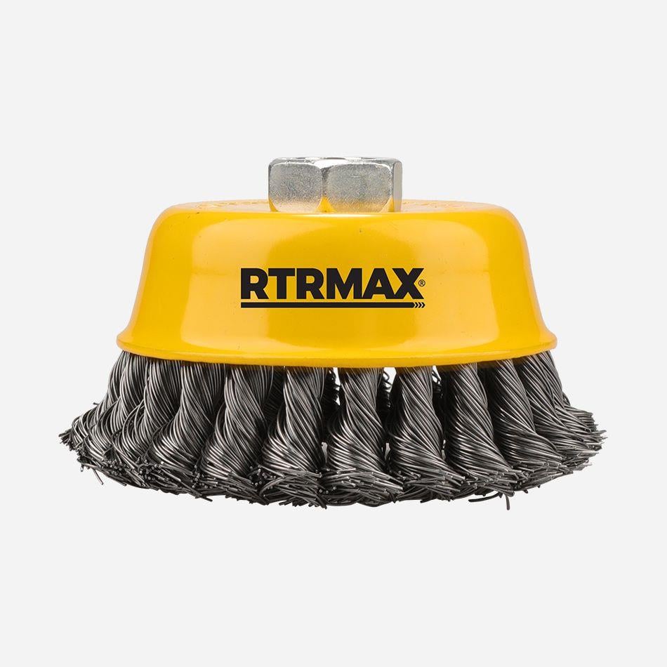 Rtrmax RH22110 Burgulu Çanak Fırça 100 mm