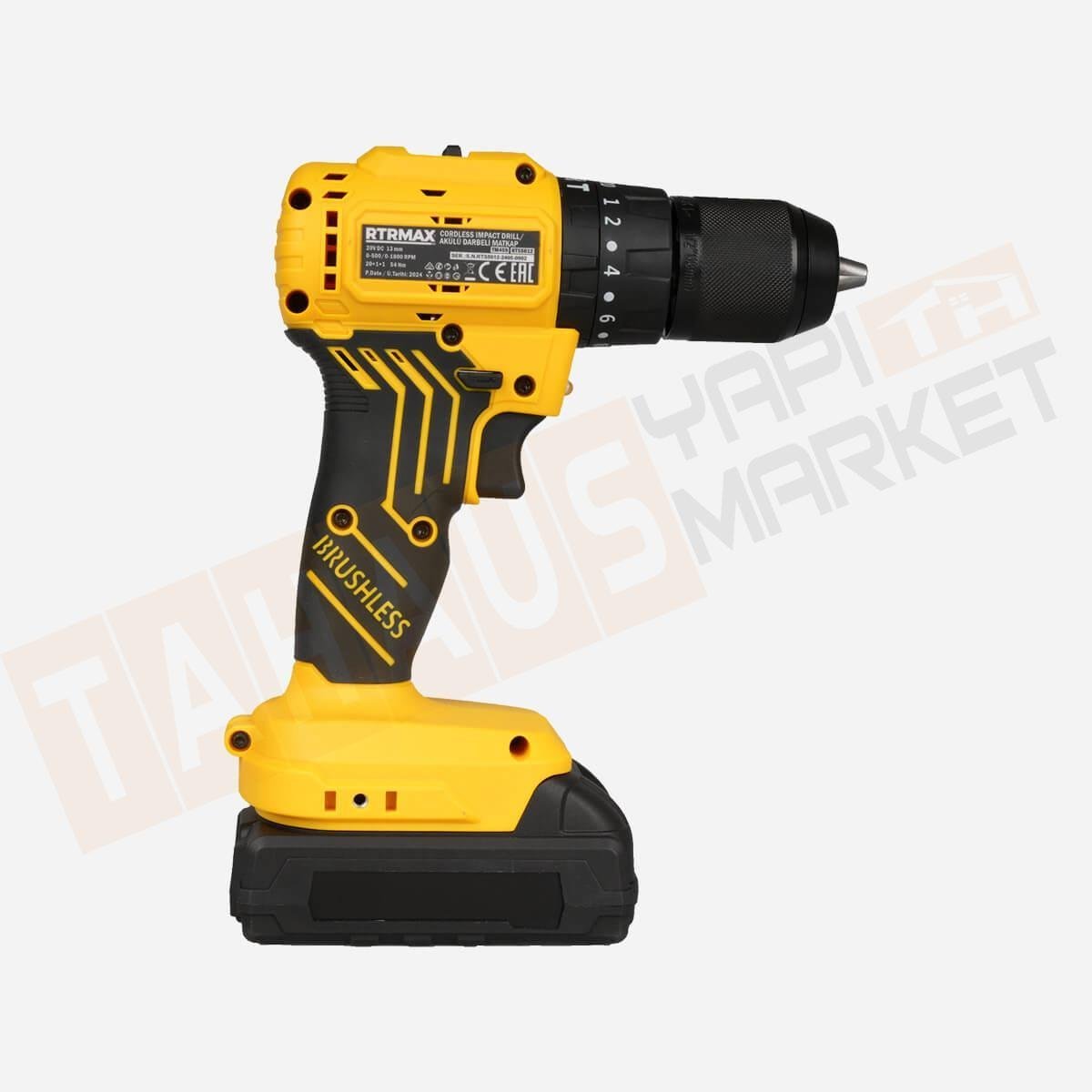 Rtrmax RTS5012 Akülü Darbeli Matkap Kömürsüz 2 x 2 Ah (20V) S Lion Akü