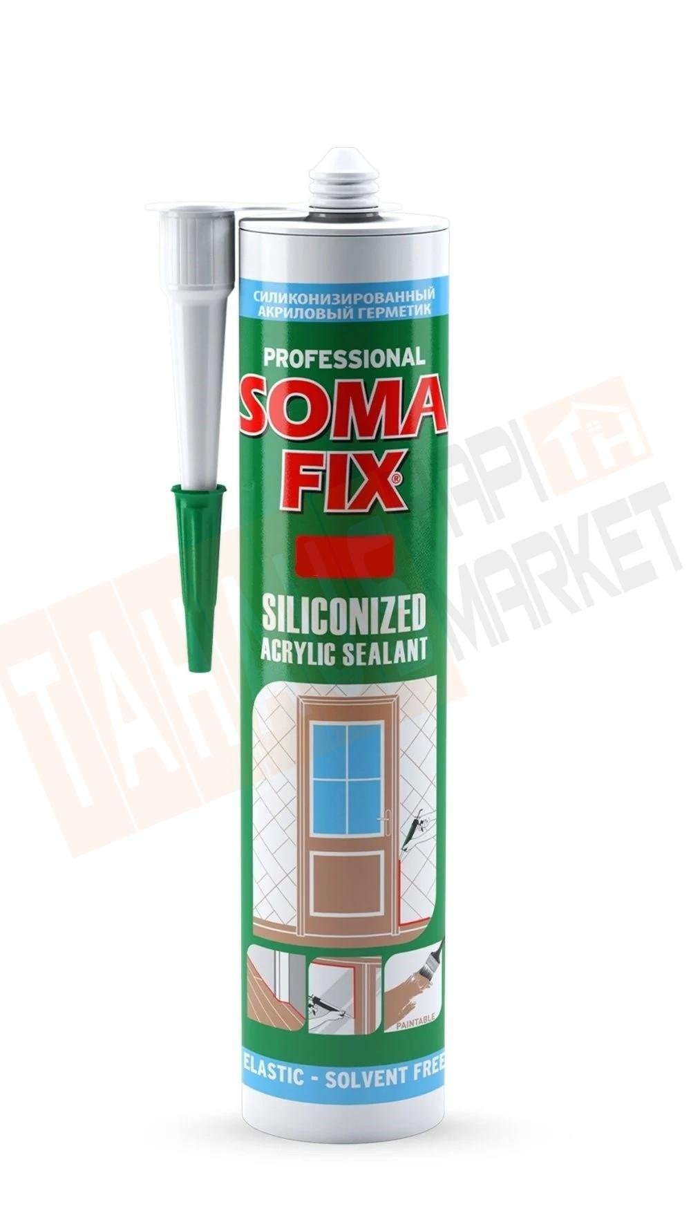 Somafix S124 Akrilik Silikonize Mastik Gri 310ML