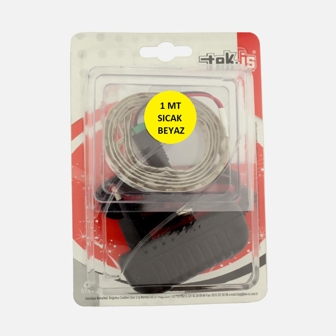Tek-iş Şerit Led Extra 1 Mt Dış Mekan Trafolu Set Sıcak Beyaz