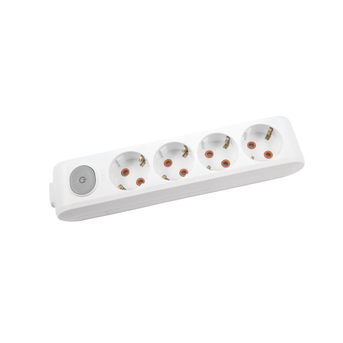 Viko Multi-Let 4'Lü Topraklı Kablolu Çocuk Korumalı Klemensli Anahtarlı Priz Beyaz