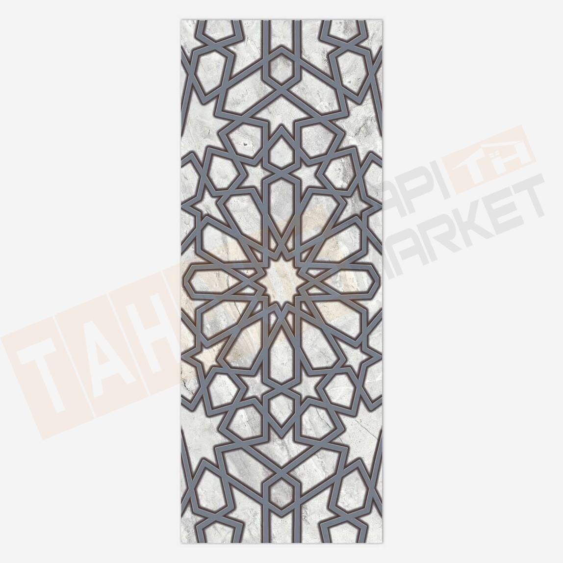 Yurtbay Bergama Selçuklu Dekor Karo Gri 25 x 65 cm 0,98 m2
