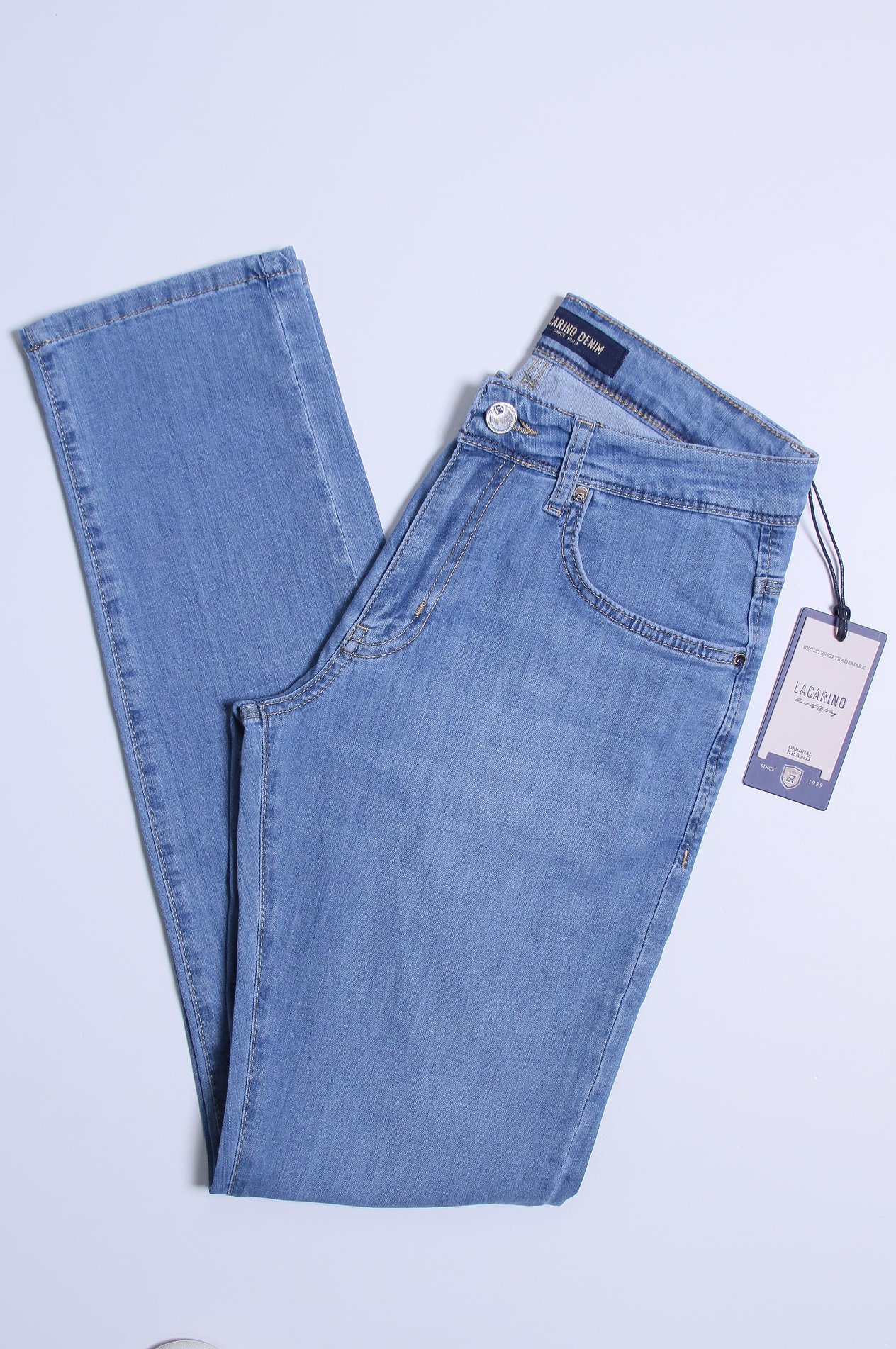 LACARINOYüksek Bel Dar Paça Blue Jean Pantolon