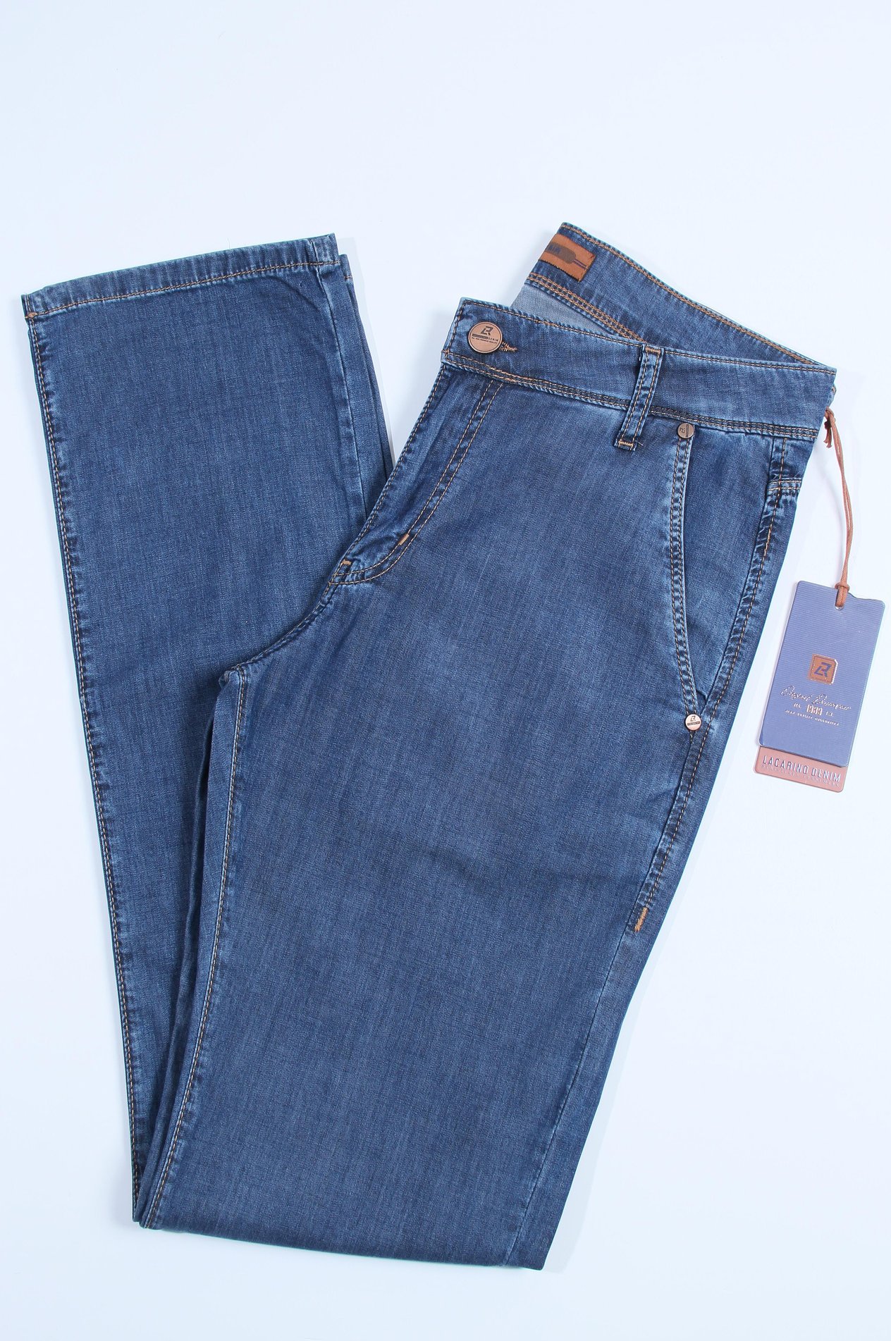 LACARINOYüksek Bel Dar Paça Battal Kesim Dark Blue Jean Pantolon
